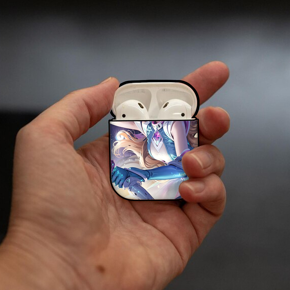 リーグ・オブ・レジェンド League of Legends LOL AirPods 第2世代保護ケース ハードシェル ブラック 耐衝撃・防指紋・カラビナ付き