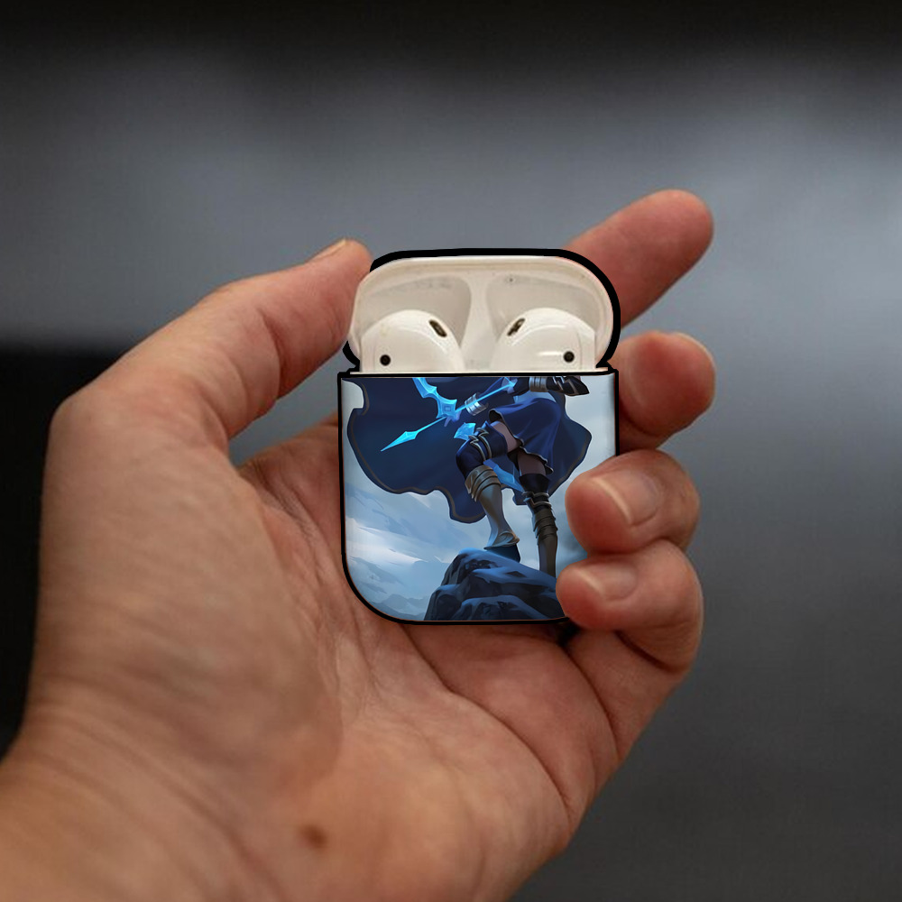 リーグ・オブ・レジェンド League of Legends LOL AirPods 第2世代保護ケース ハードシェル ブラック 耐衝撃・防指紋・カラビナ付き
