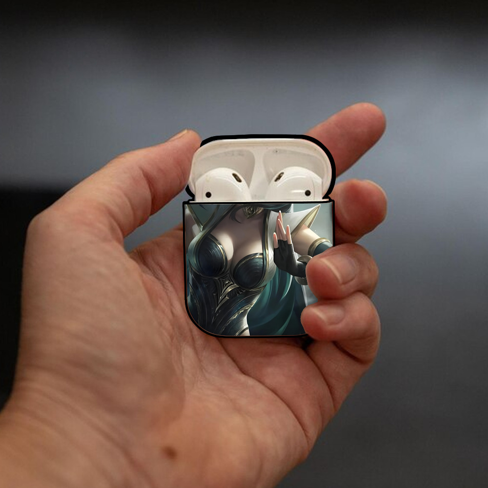 リーグ・オブ・レジェンド League of Legends LOL AirPods 第2世代保護ケース ハードシェル ブラック 耐衝撃・防指紋・カラビナ付き