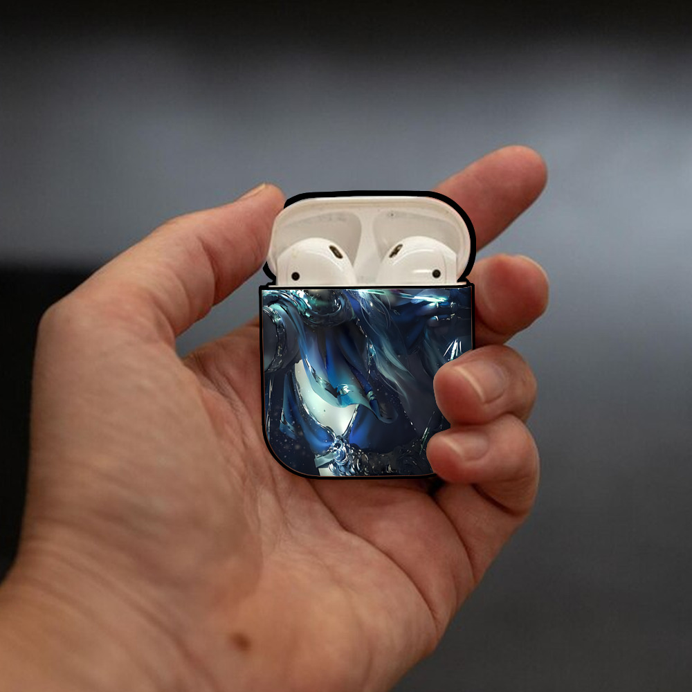 リーグ・オブ・レジェンド League of Legends LOL AirPods 第2世代保護ケース ハードシェル ブラック 耐衝撃・防指紋・カラビナ付き