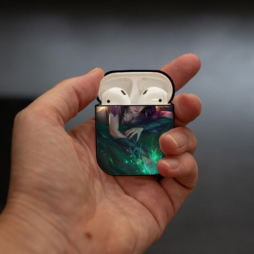 リーグ・オブ・レジェンド League of Legends LOL AirPods 第2世代保護ケース ハードシェル ブラック 耐衝撃・防指紋・カラビナ付き