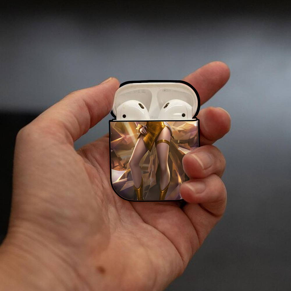 リーグ・オブ・レジェンド League of Legends LOL AirPods 第2世代保護ケース ハードシェル ブラック 耐衝撃・防指紋・カラビナ付き