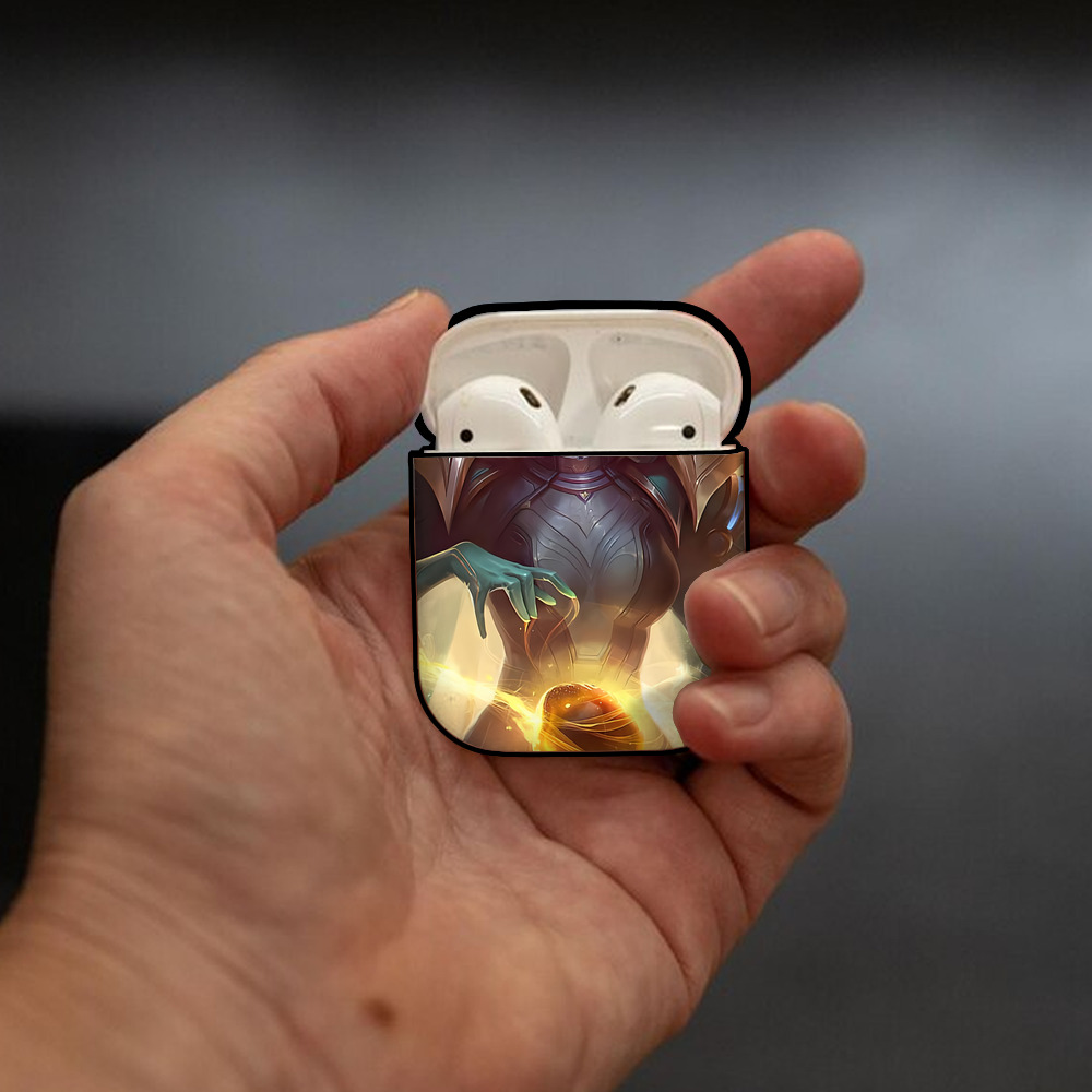リーグ・オブ・レジェンド League of Legends LOL AirPods 第2世代保護ケース ハードシェル ブラック 耐衝撃・防指紋・カラビナ付き