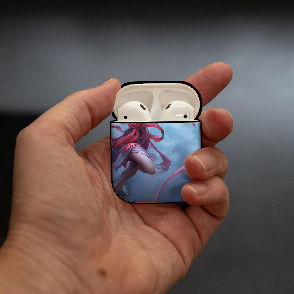 リーグ・オブ・レジェンド League of Legends LOL AirPods 第2世代保護ケース ハードシェル ブラック 耐衝撃・防指紋・カラビナ付き