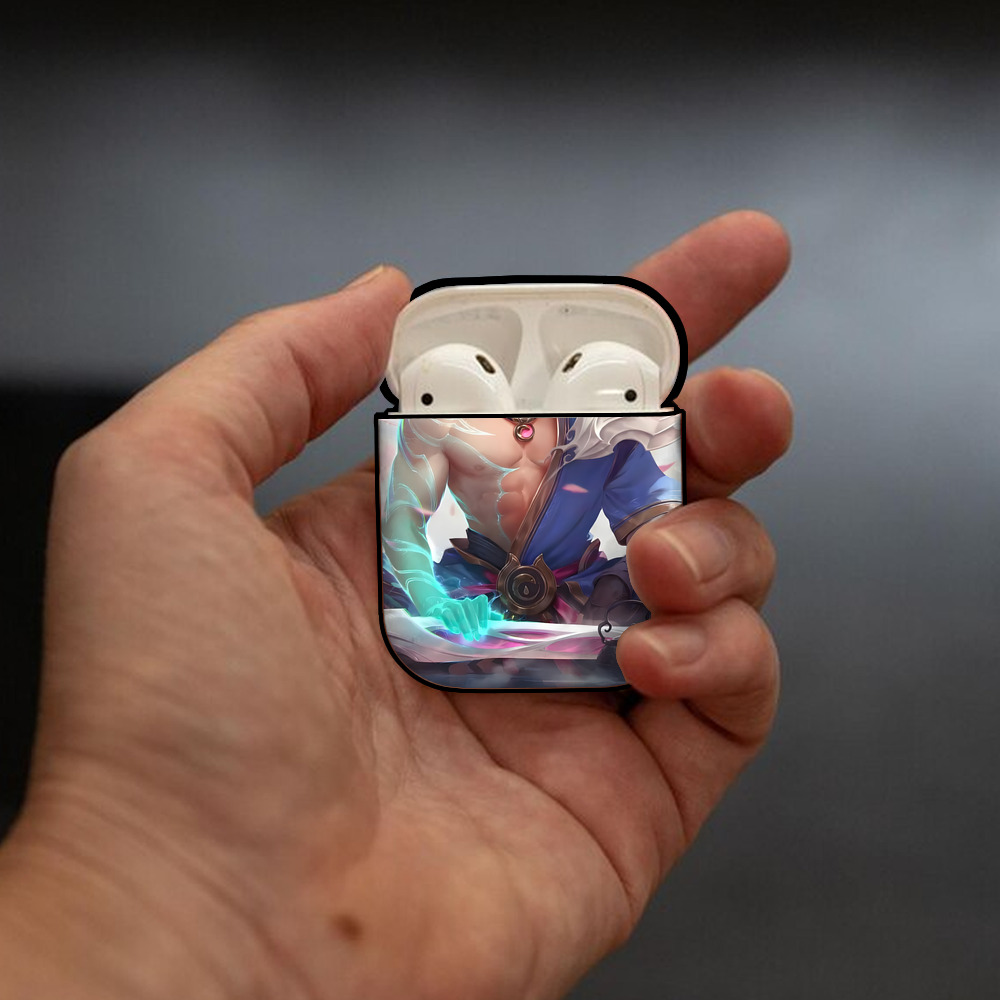 リーグ・オブ・レジェンド League of Legends LOL AirPods 第2世代保護ケース ハードシェル ブラック 耐衝撃・防指紋・カラビナ付き