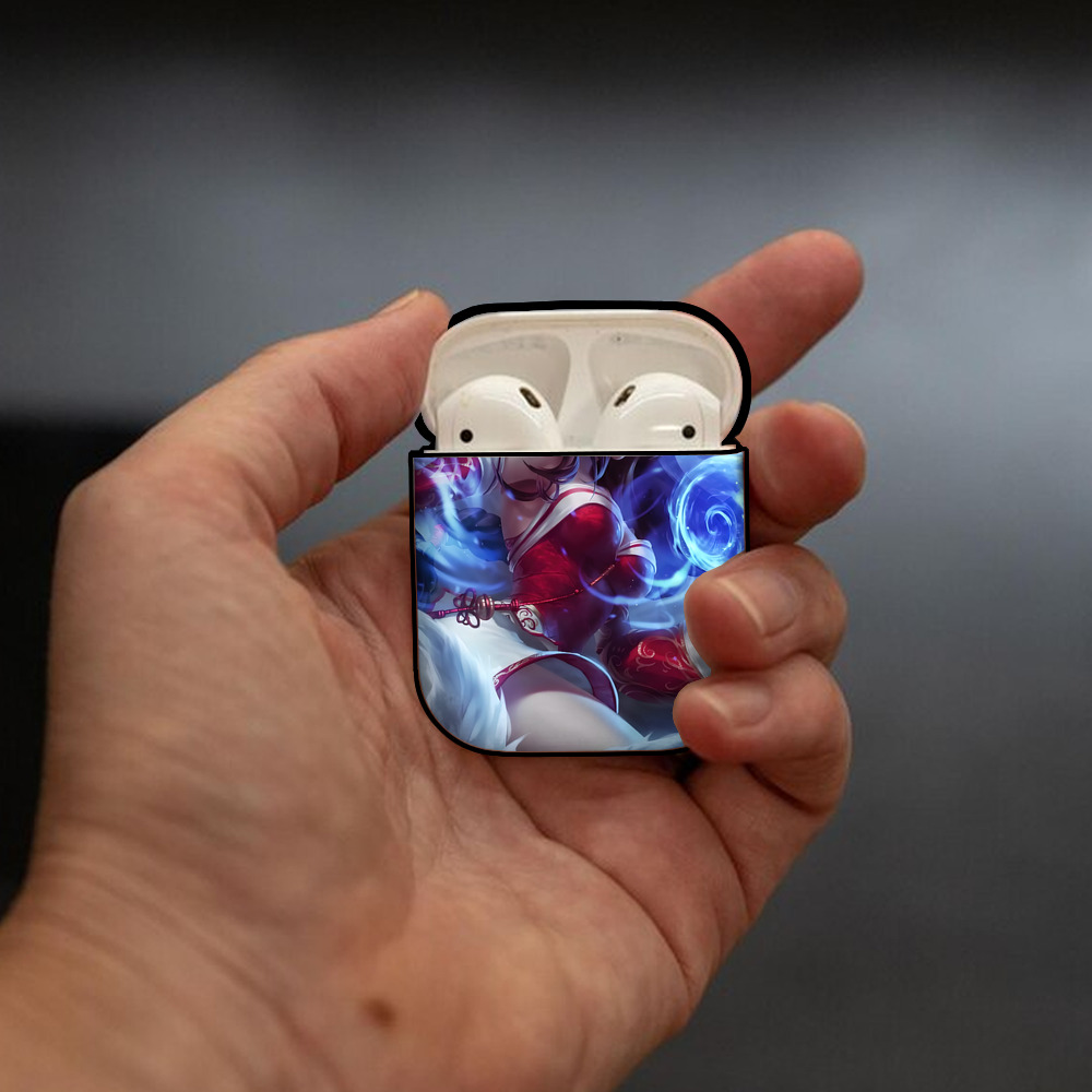 リーグ・オブ・レジェンド League of Legends LOL AirPods 第2世代保護ケース ハードシェル ブラック 耐衝撃・防指紋・カラビナ付き