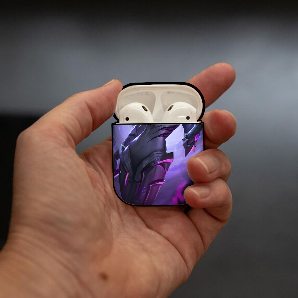 リーグ・オブ・レジェンド League of Legends LOL AirPods 第2世代保護ケース ハードシェル ブラック 耐衝撃・防指紋・カラビナ付き