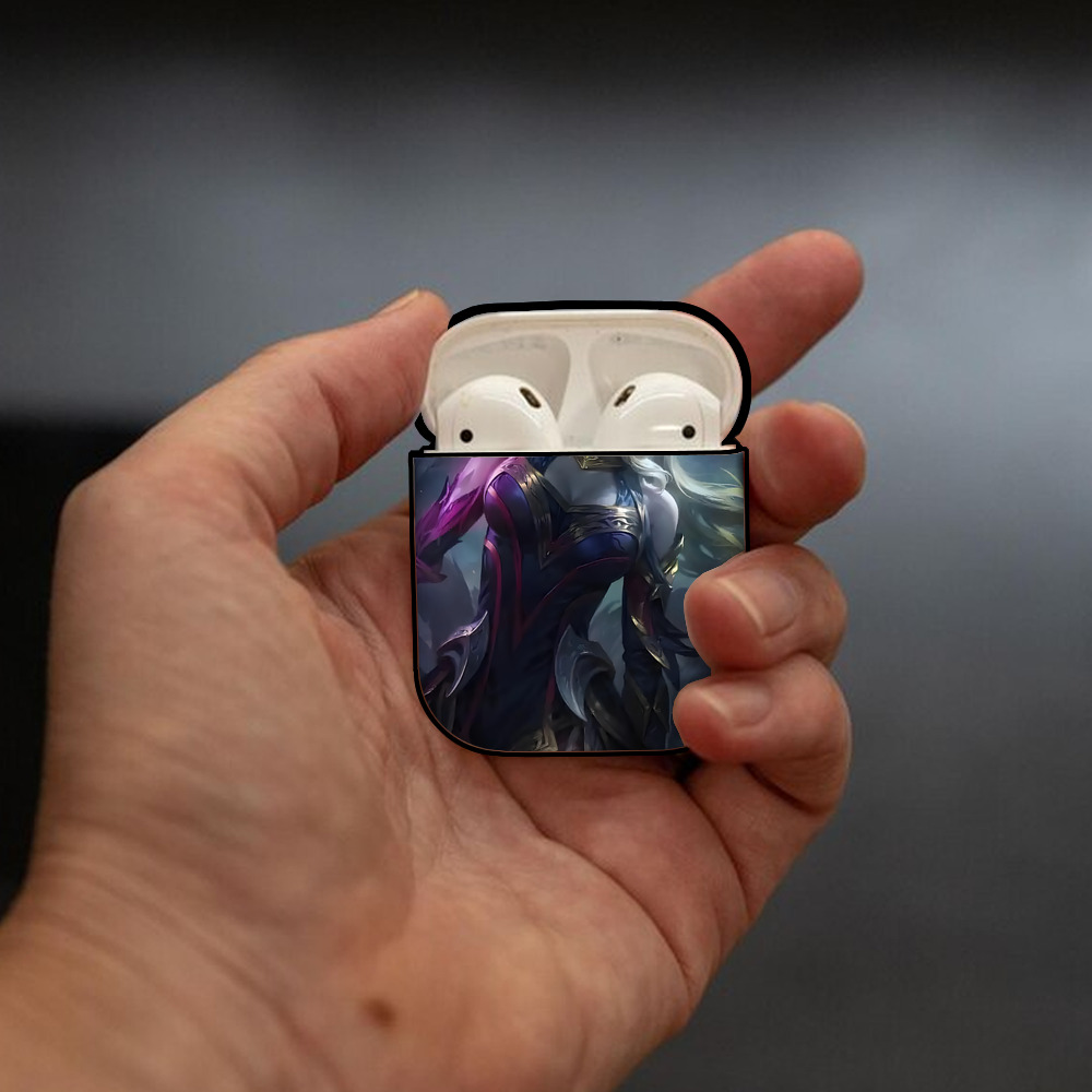 リーグ・オブ・レジェンド League of Legends LOL AirPods 第2世代保護ケース ハードシェル ブラック 耐衝撃・防指紋・カラビナ付き