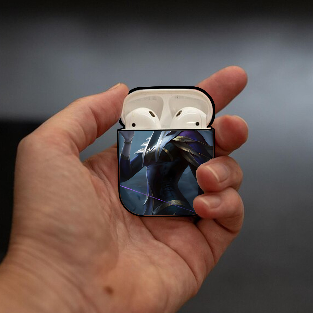 リーグ・オブ・レジェンド League of Legends LOL AirPods 第2世代保護ケース ハードシェル ブラック 耐衝撃・防指紋・カラビナ付き