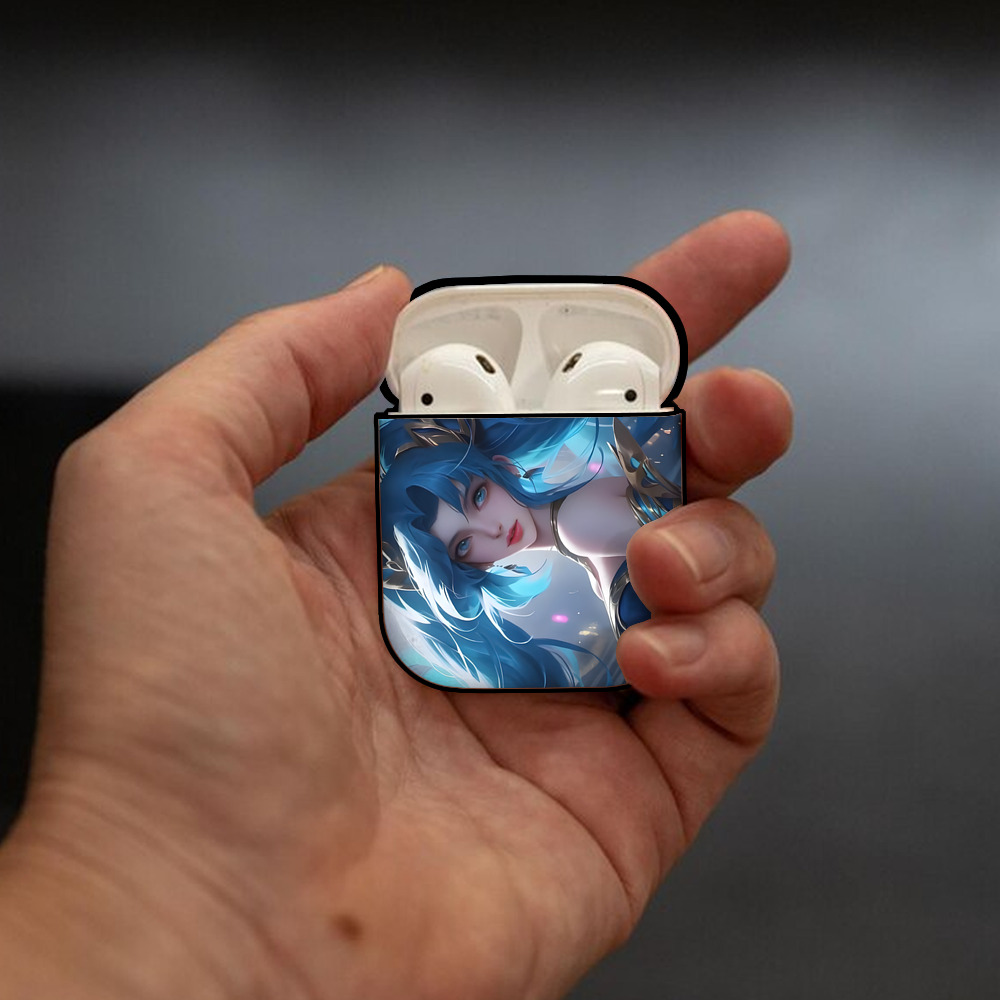 リーグ・オブ・レジェンド League of Legends LOL AirPods 第2世代保護ケース ハードシェル ブラック 耐衝撃・防指紋・カラビナ付き