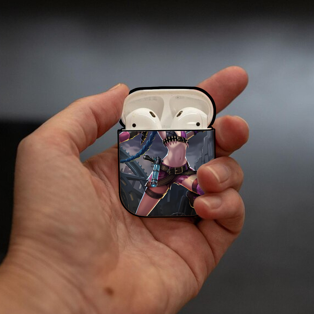 リーグ・オブ・レジェンド League of Legends LOL AirPods 第2世代保護ケース ハードシェル ブラック 耐衝撃・防指紋・カラビナ付き