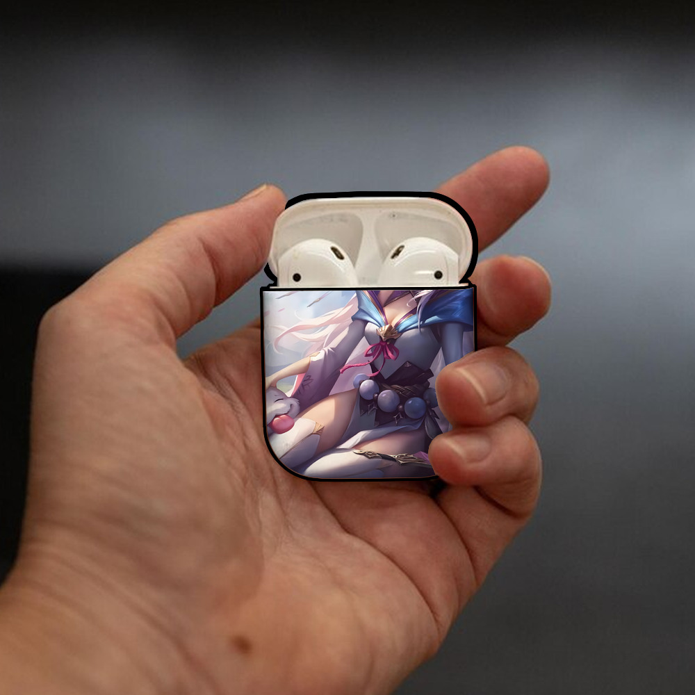 リーグ・オブ・レジェンド League of Legends LOL AirPods 第2世代保護ケース ハードシェル ブラック 耐衝撃・防指紋・カラビナ付き