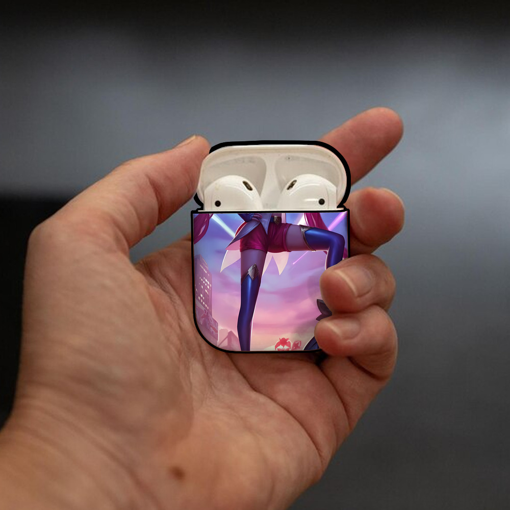 リーグ・オブ・レジェンド League of Legends LOL AirPods 第2世代保護ケース ハードシェル ブラック 耐衝撃・防指紋・カラビナ付き