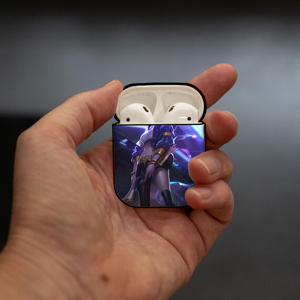 リーグ・オブ・レジェンド League of Legends LOL AirPods 第2世代保護ケース ハードシェル ブラック 耐衝撃・防指紋・カラビナ付き