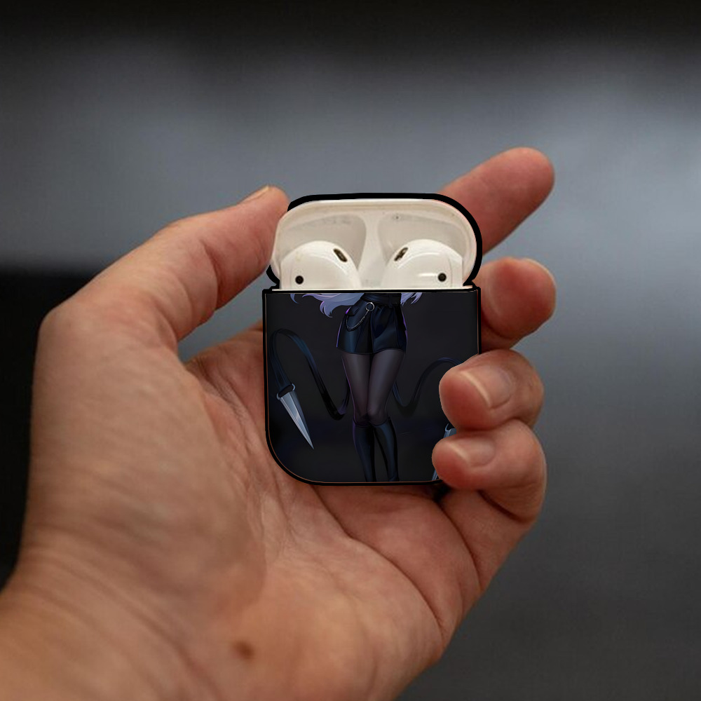 リーグ・オブ・レジェンド League of Legends LOL AirPods 第2世代保護ケース ハードシェル ブラック 耐衝撃・防指紋・カラビナ付き
