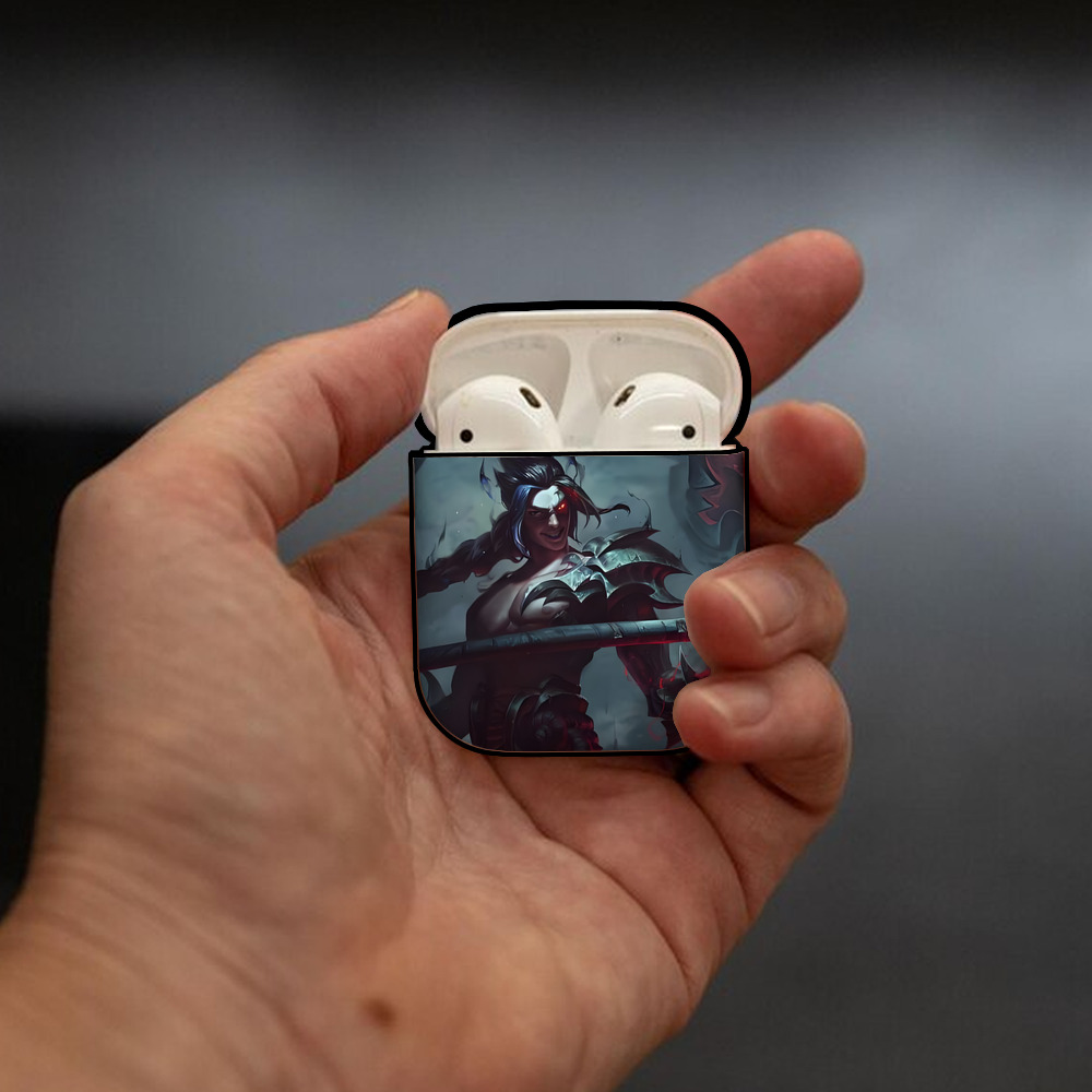リーグ・オブ・レジェンド League of Legends LOL AirPods 第2世代保護ケース ハードシェル ブラック 耐衝撃・防指紋・カラビナ付き