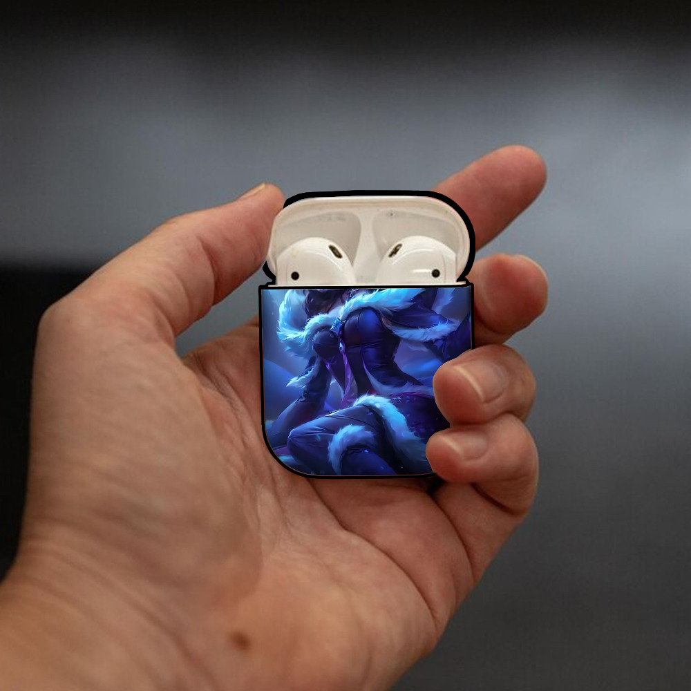 リーグ・オブ・レジェンド League of Legends LOL AirPods 第2世代保護ケース ハードシェル ブラック 耐衝撃・防指紋・カラビナ付き