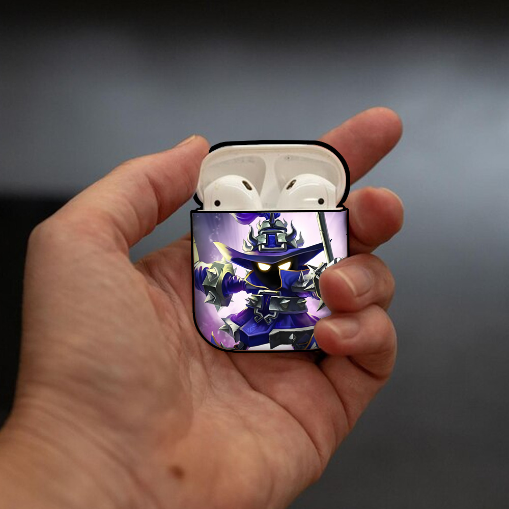 リーグ・オブ・レジェンド League of Legends LOL AirPods 第2世代保護ケース ハードシェル ブラック 耐衝撃・防指紋・カラビナ付き