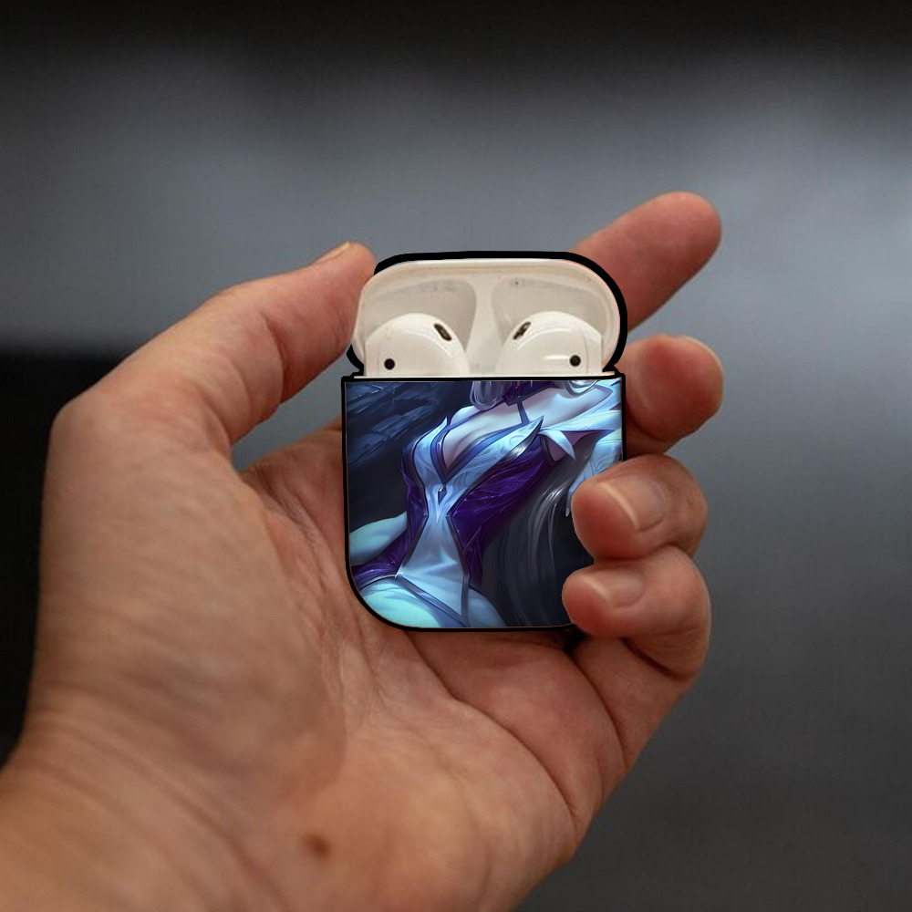 リーグ・オブ・レジェンド League of Legends LOL AirPods 第2世代保護ケース ハードシェル ブラック 耐衝撃・防指紋・カラビナ付き