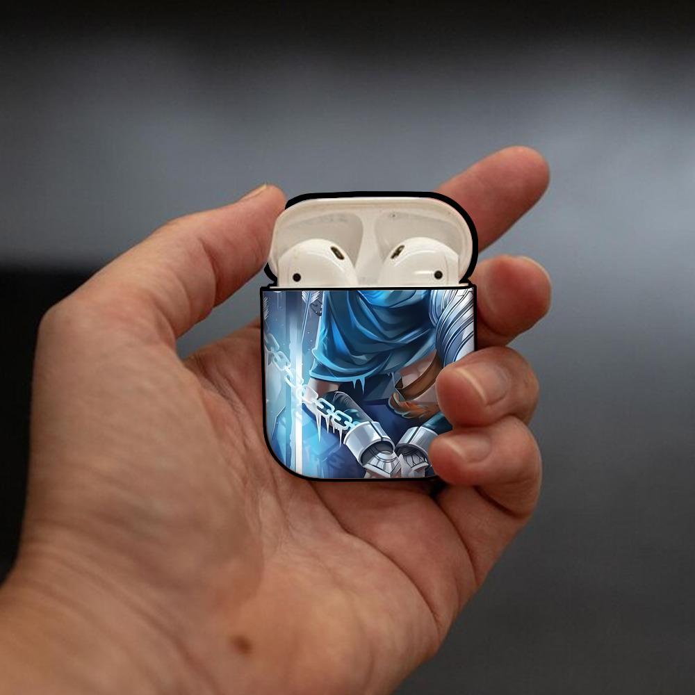 リーグ・オブ・レジェンド League of Legends LOL AirPods 第2世代保護ケース ハードシェル ブラック 耐衝撃・防指紋・カラビナ付き