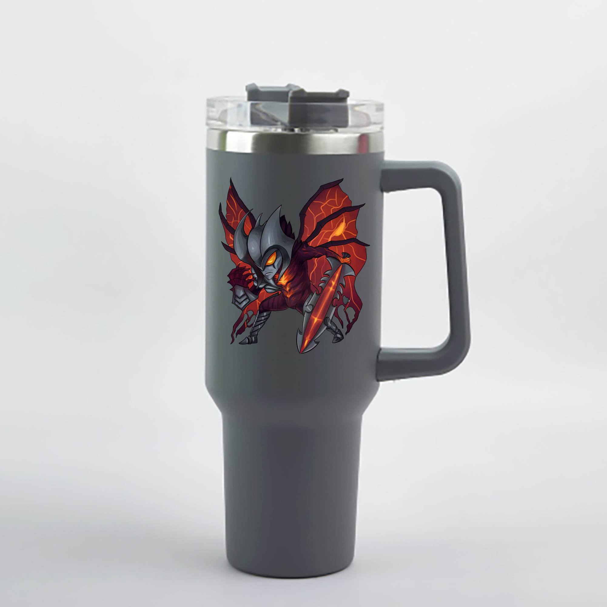 （画像用） リーグ・オブ・レジェンド League of Legends LOL 1200mL車用タンブラー - クリスタルステッカー（プラスチックストロー付き）