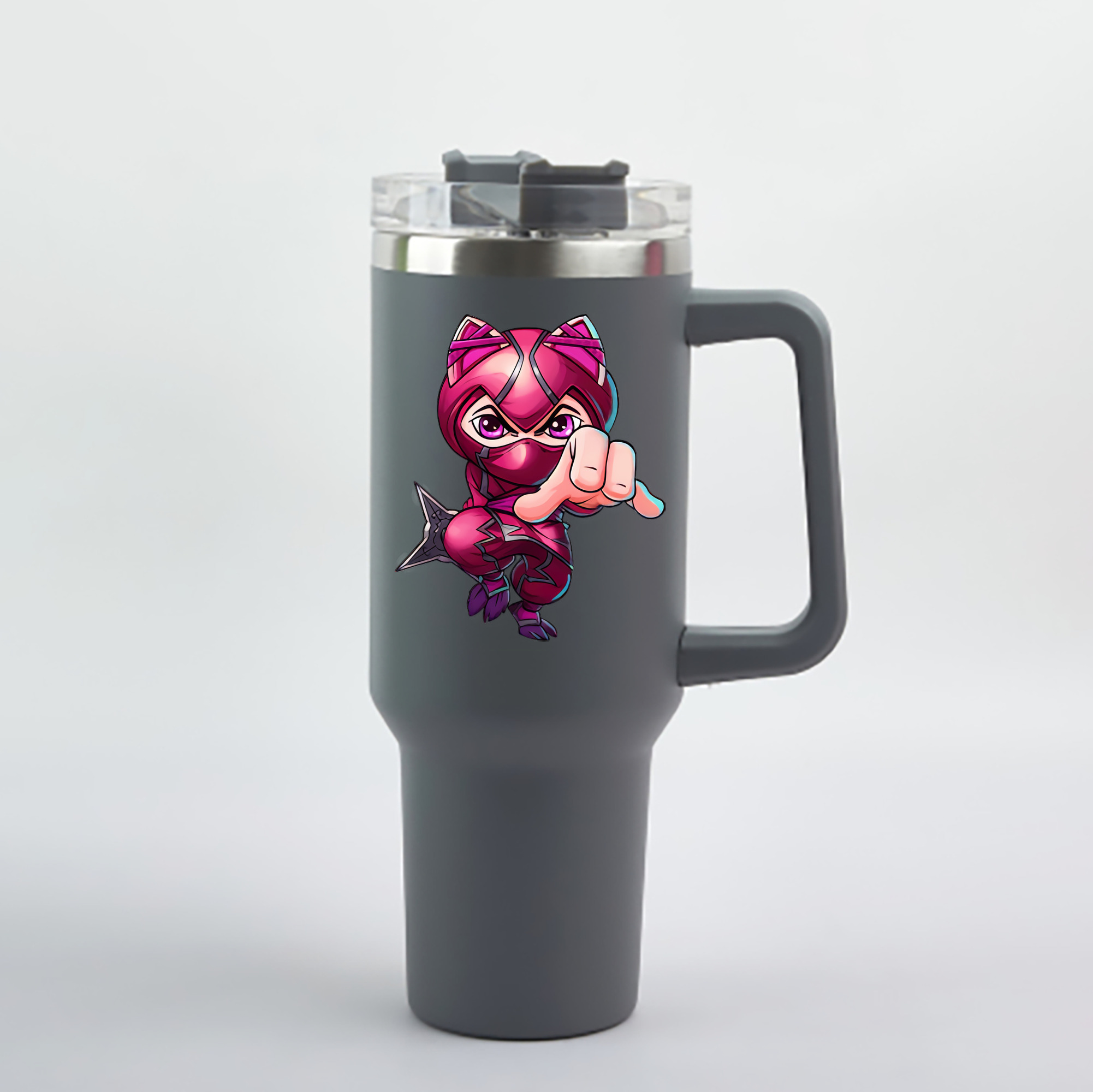 （画像用） リーグ・オブ・レジェンド League of Legends LOL 1200mL車用タンブラー - クリスタルステッカー（プラスチックストロー付き）
