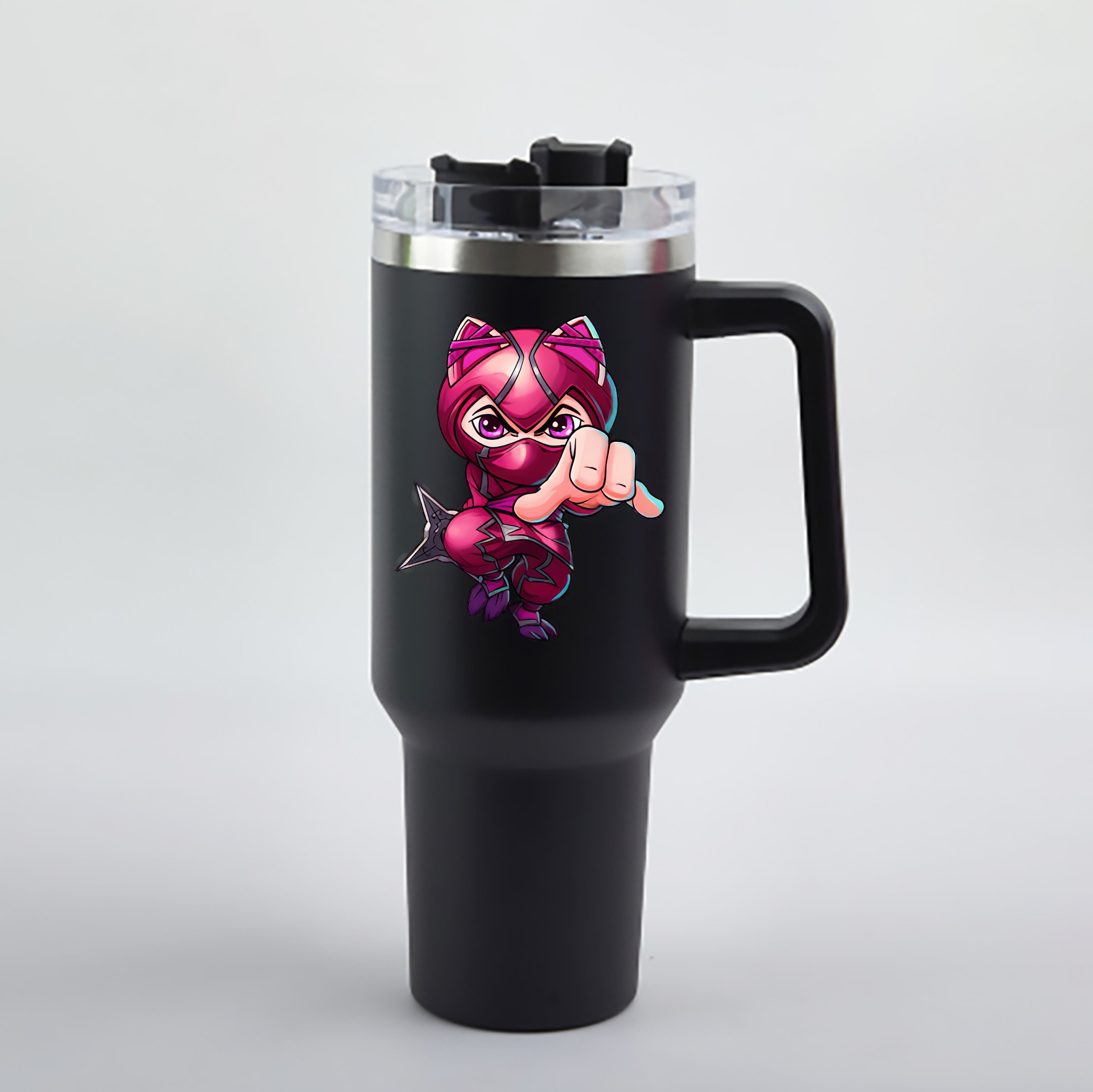 （画像用） リーグ・オブ・レジェンド League of Legends LOL 1200mL車用タンブラー - クリスタルステッカー（プラスチックストロー付き）