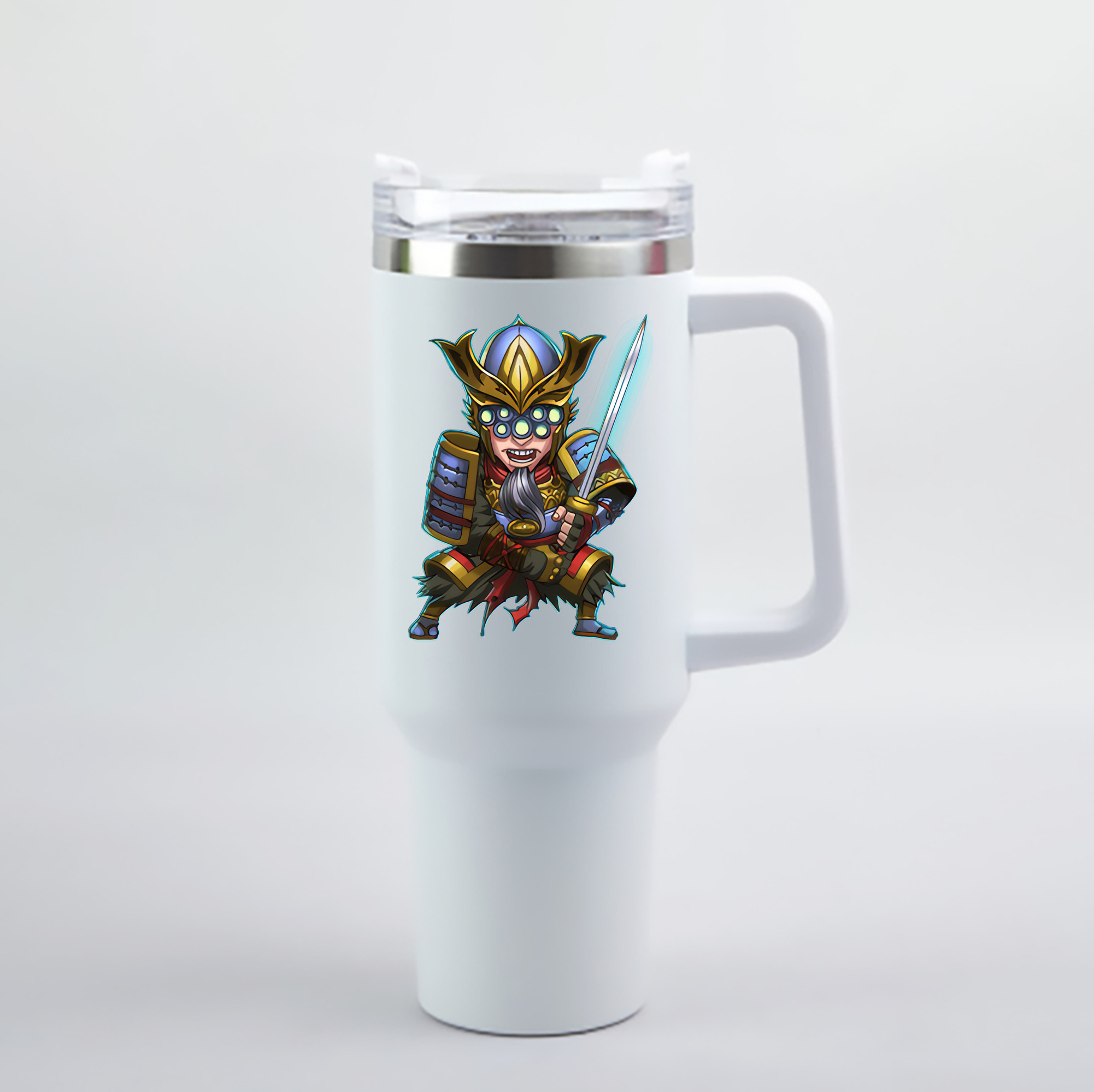 （画像用） リーグ・オブ・レジェンド League of Legends LOL 1200mL車用タンブラー - クリスタルステッカー（プラスチックストロー付き）