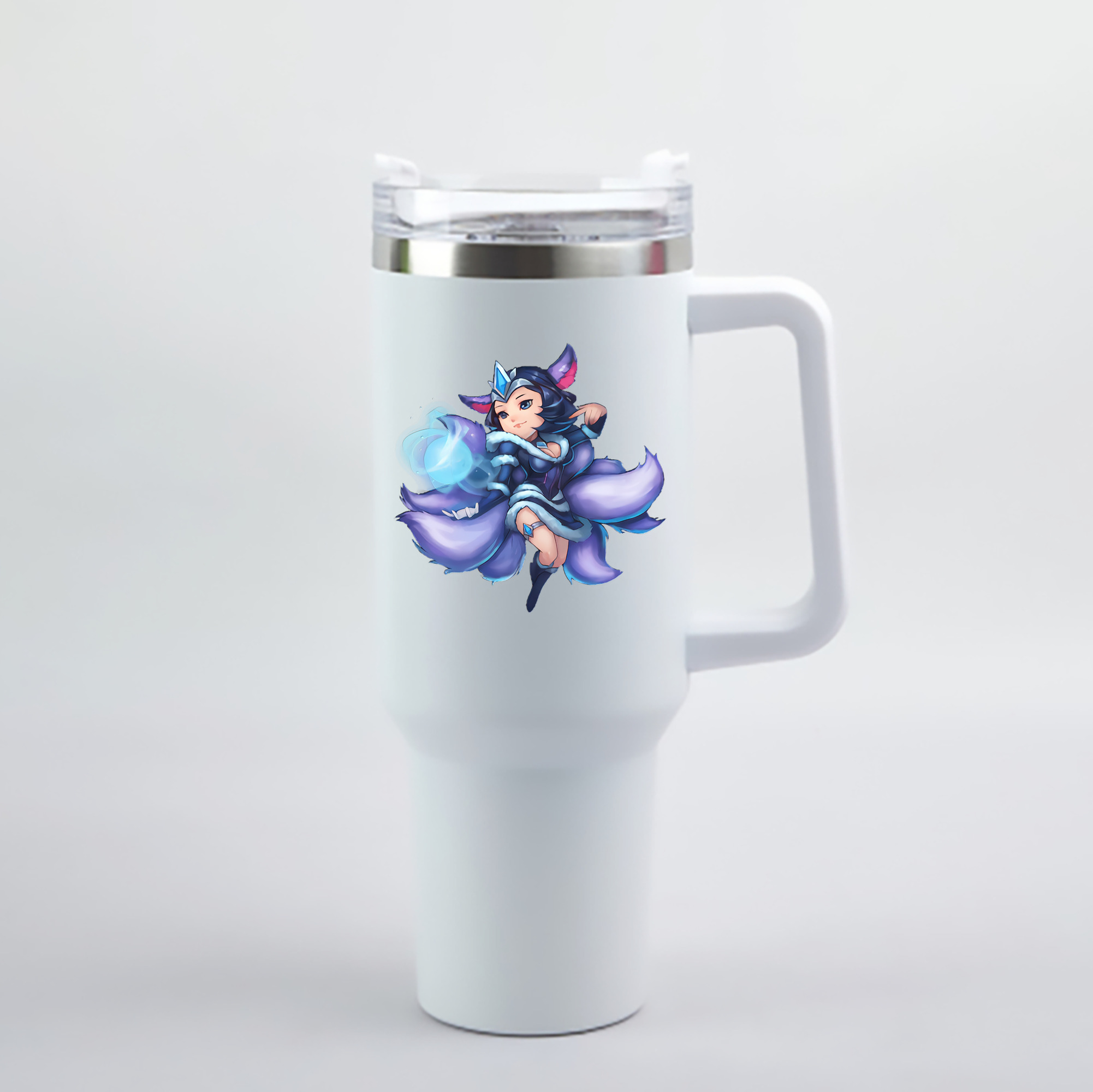 （画像用） リーグ・オブ・レジェンド League of Legends LOL 1200mL車用タンブラー - クリスタルステッカー（プラスチックストロー付き）