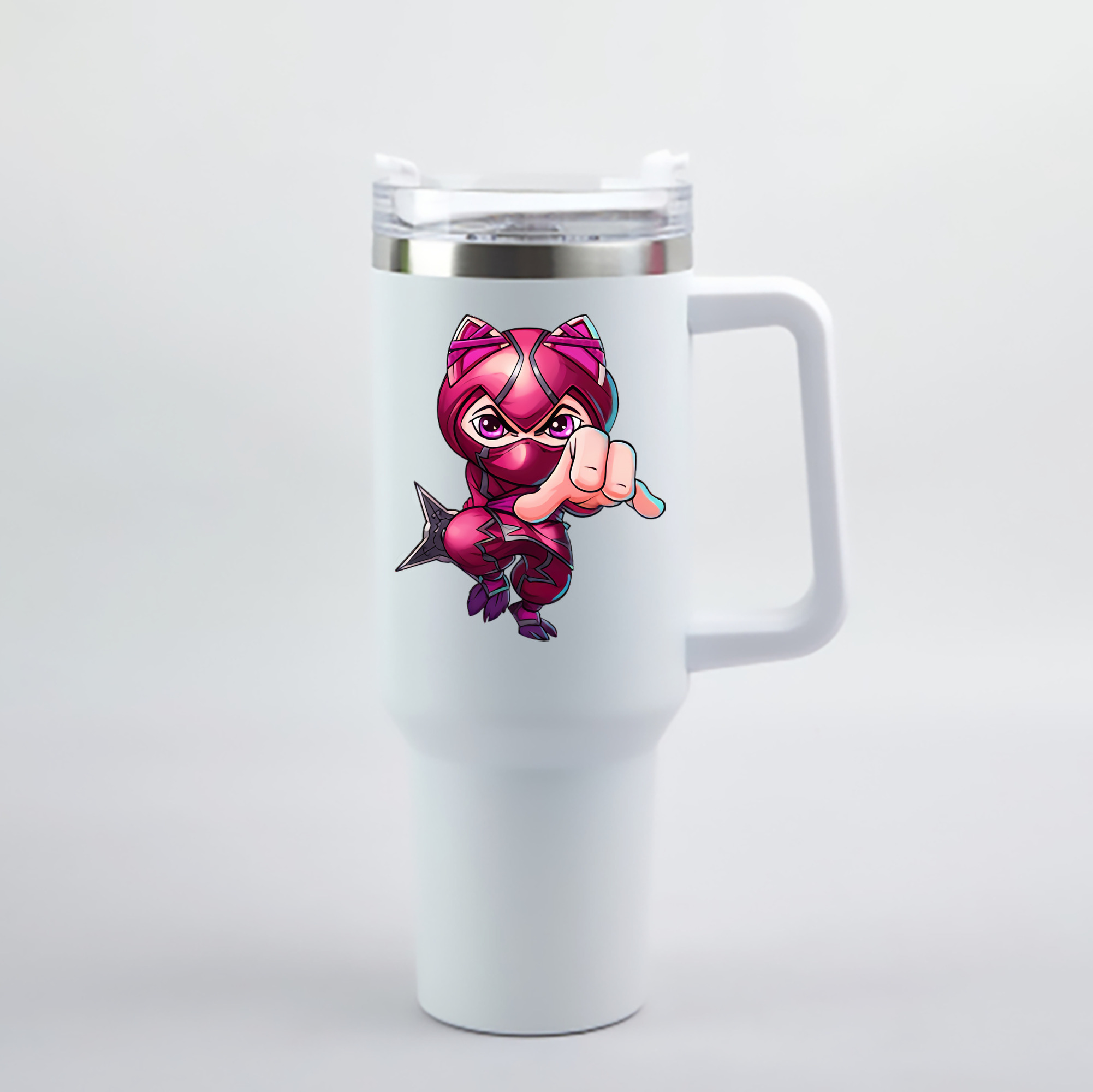 （画像用） リーグ・オブ・レジェンド League of Legends LOL 1200mL車用タンブラー - クリスタルステッカー（プラスチックストロー付き）
