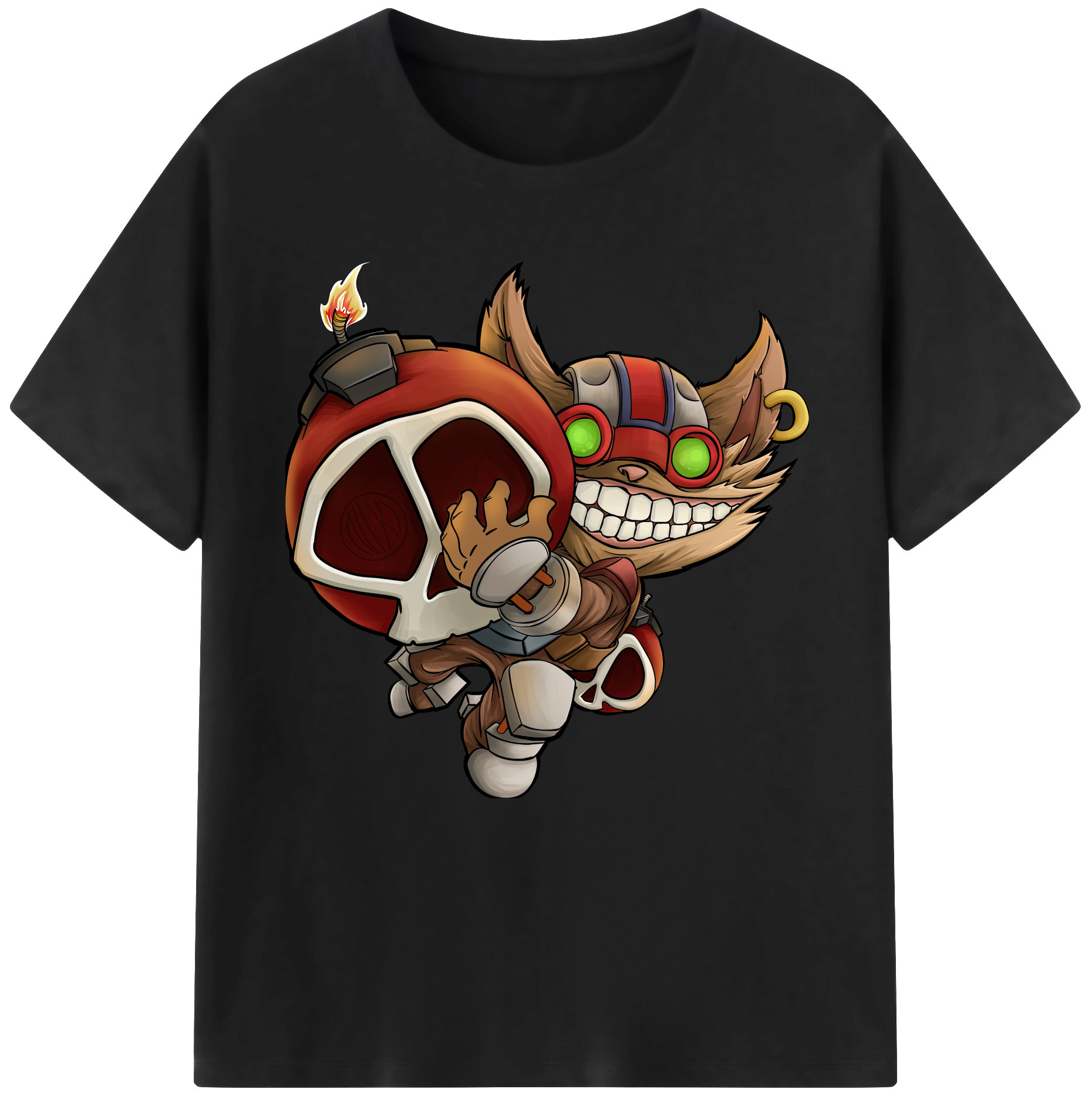 リーグ・オブ・レジェンド League of Legends LOL 綿100％半袖Tシャツ（フロントプリント）