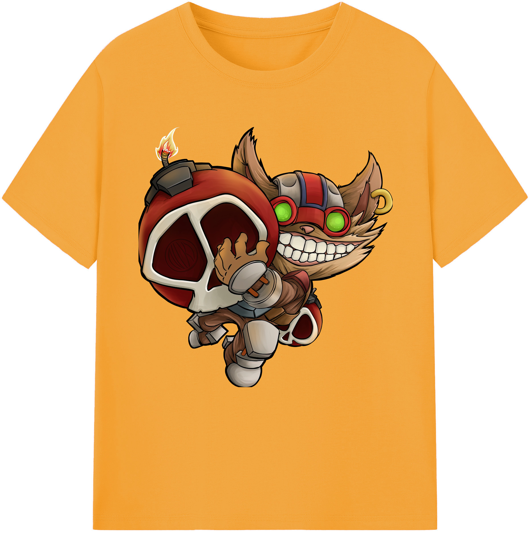 リーグ・オブ・レジェンド League of Legends LOL 綿100％半袖Tシャツ（フロントプリント）