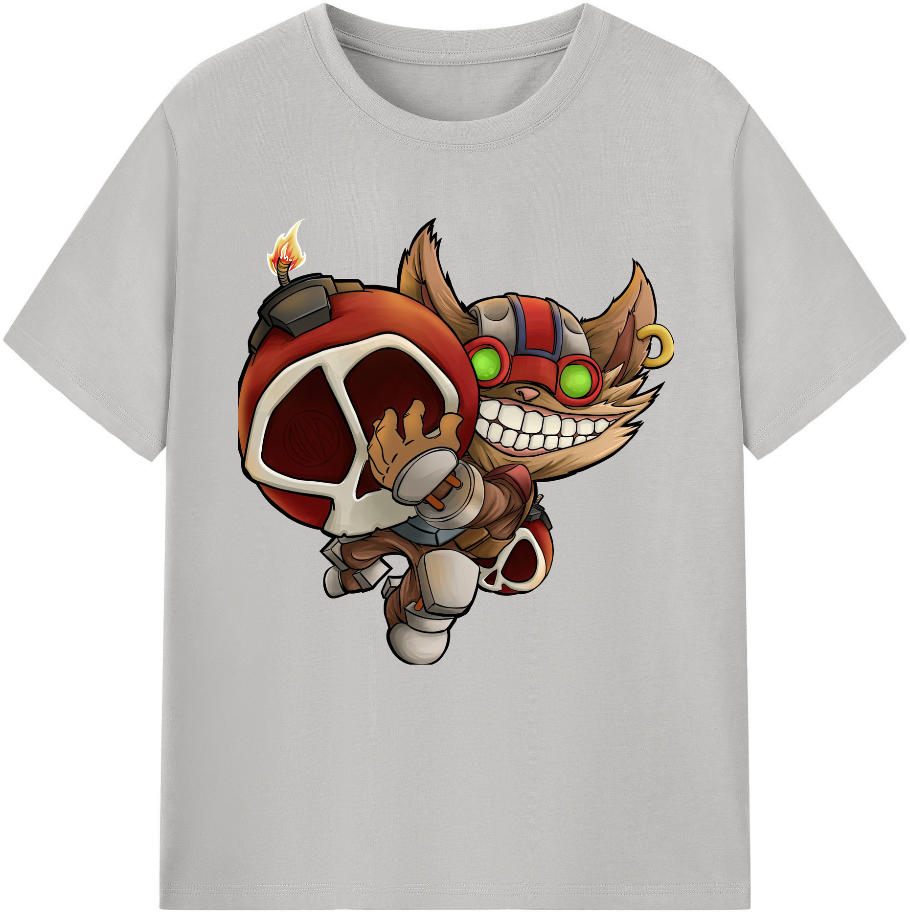 リーグ・オブ・レジェンド League of Legends LOL 綿100％半袖Tシャツ（フロントプリント）