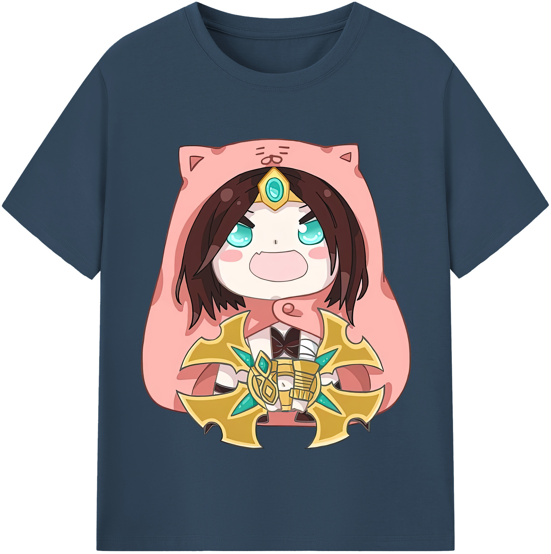 リーグ・オブ・レジェンド League of Legends LOL 綿100％半袖Tシャツ（フロントプリント）