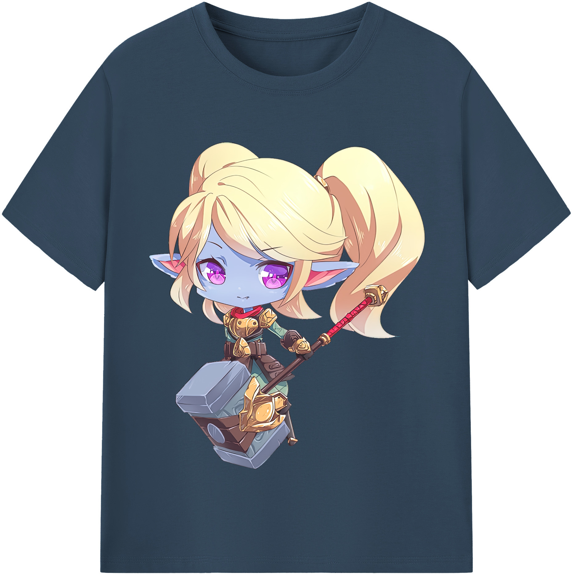 リーグ・オブ・レジェンド League of Legends LOL 綿100％半袖Tシャツ（フロントプリント）