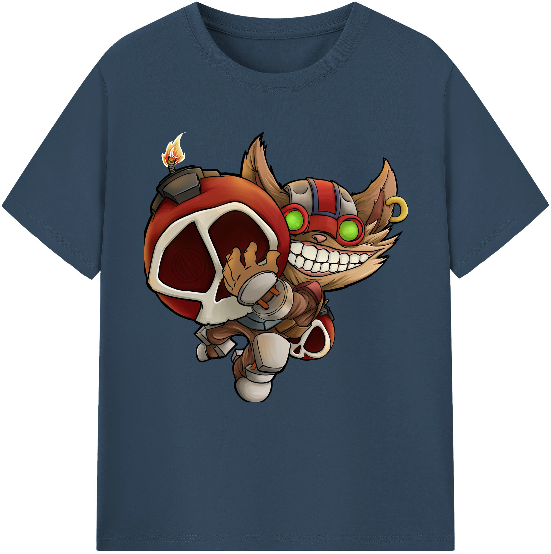 リーグ・オブ・レジェンド League of Legends LOL 綿100％半袖Tシャツ（フロントプリント）