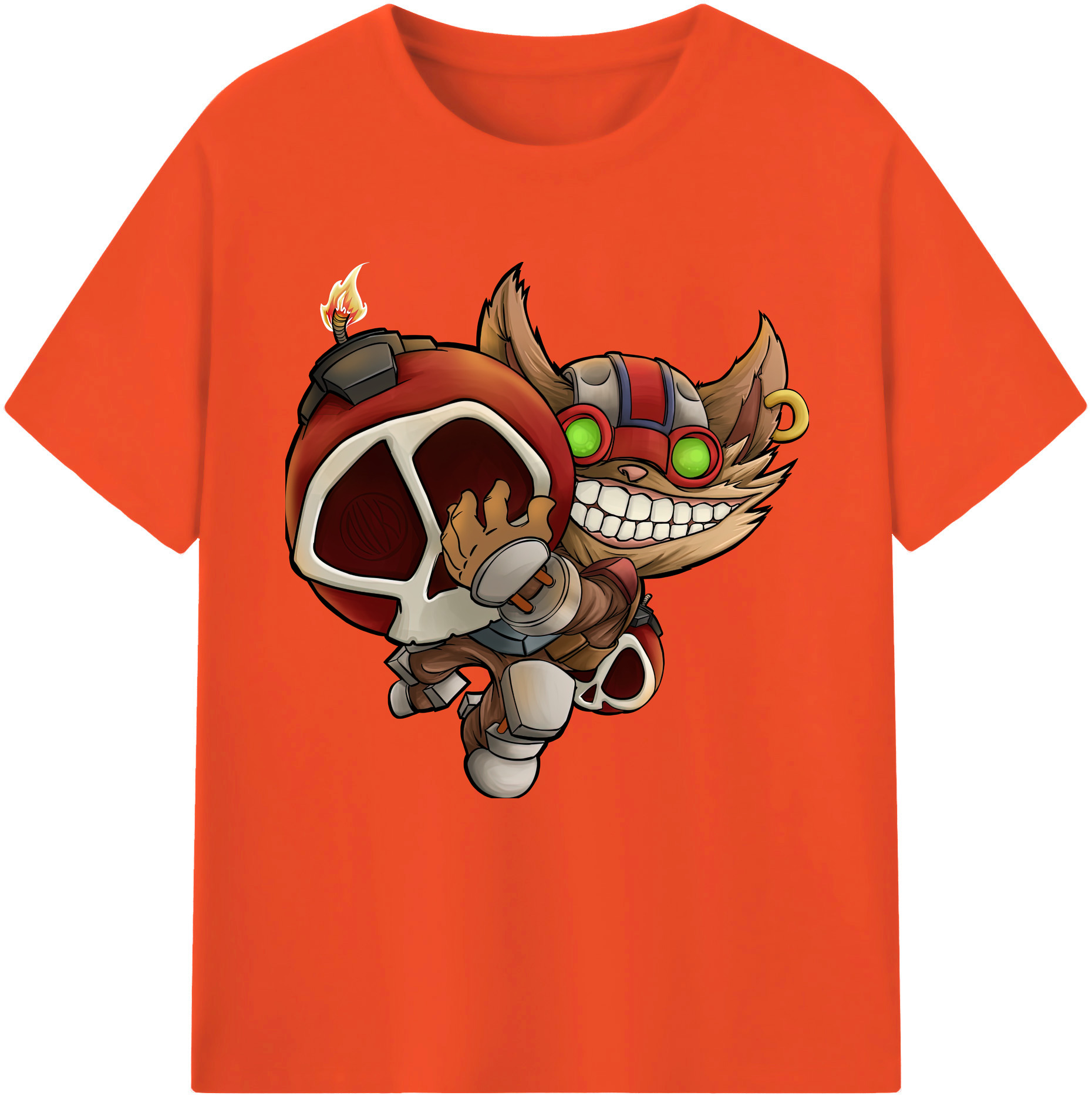 リーグ・オブ・レジェンド League of Legends LOL 綿100％半袖Tシャツ（フロントプリント）