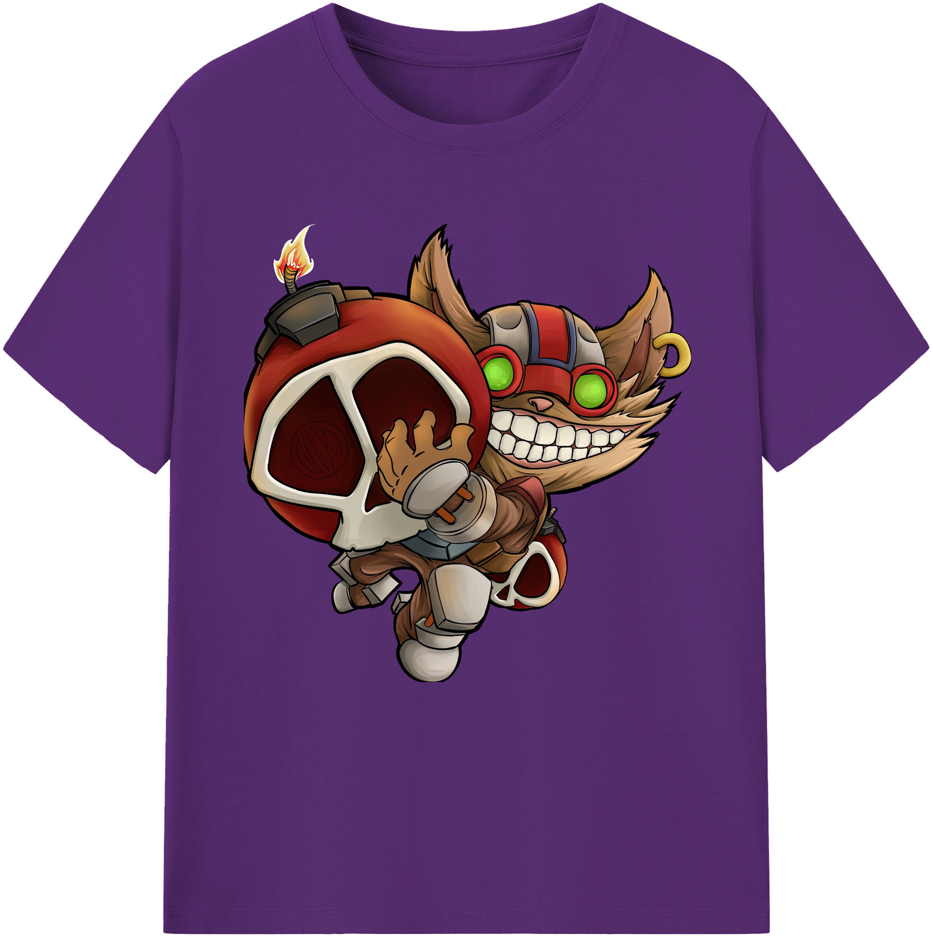 リーグ・オブ・レジェンド League of Legends LOL 綿100％半袖Tシャツ（フロントプリント）