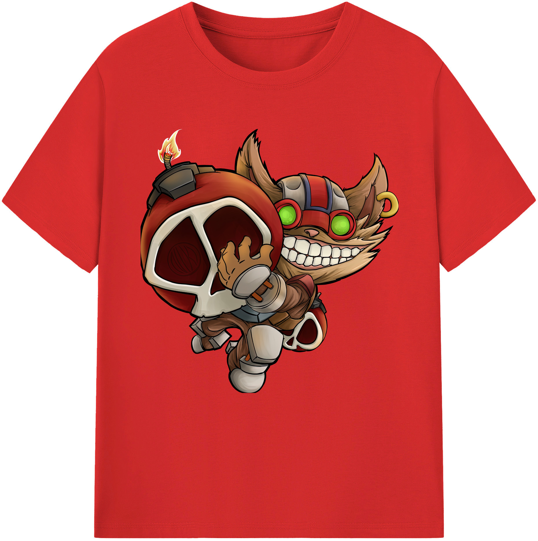 リーグ・オブ・レジェンド League of Legends LOL 綿100％半袖Tシャツ（フロントプリント）