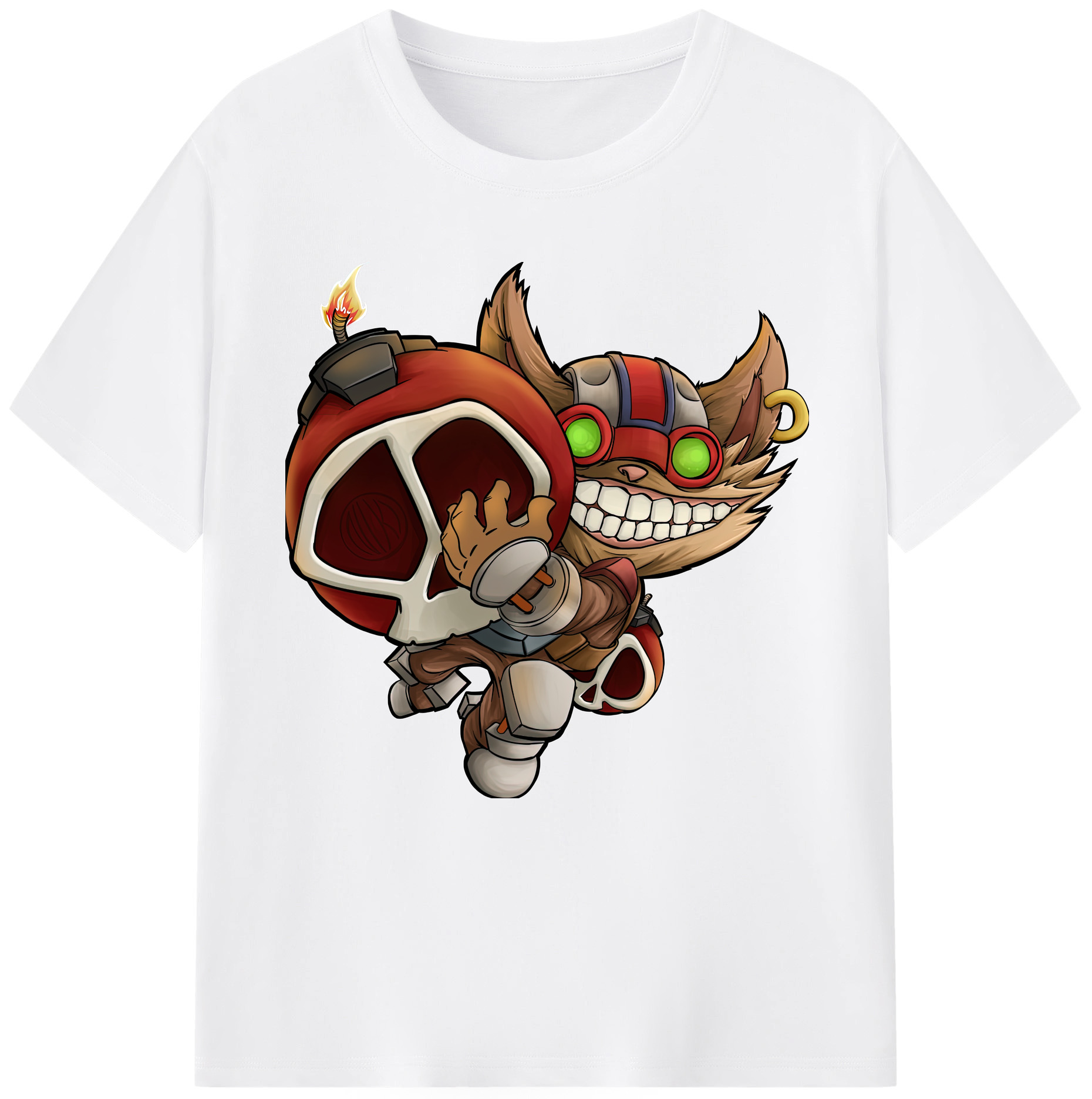 リーグ・オブ・レジェンド League of Legends LOL 綿100％半袖Tシャツ（フロントプリント）