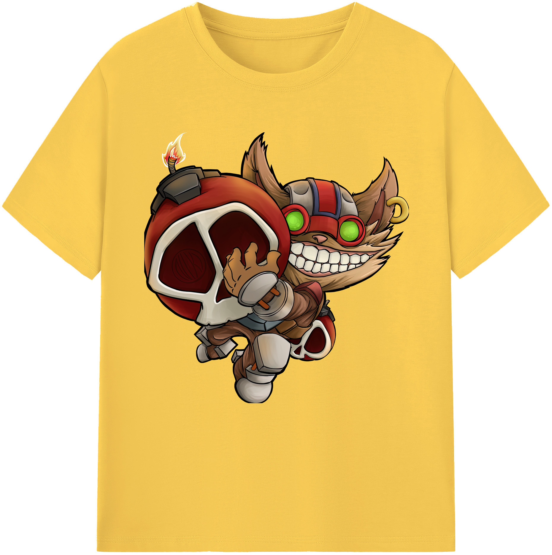 リーグ・オブ・レジェンド League of Legends LOL 綿100％半袖Tシャツ（フロントプリント）