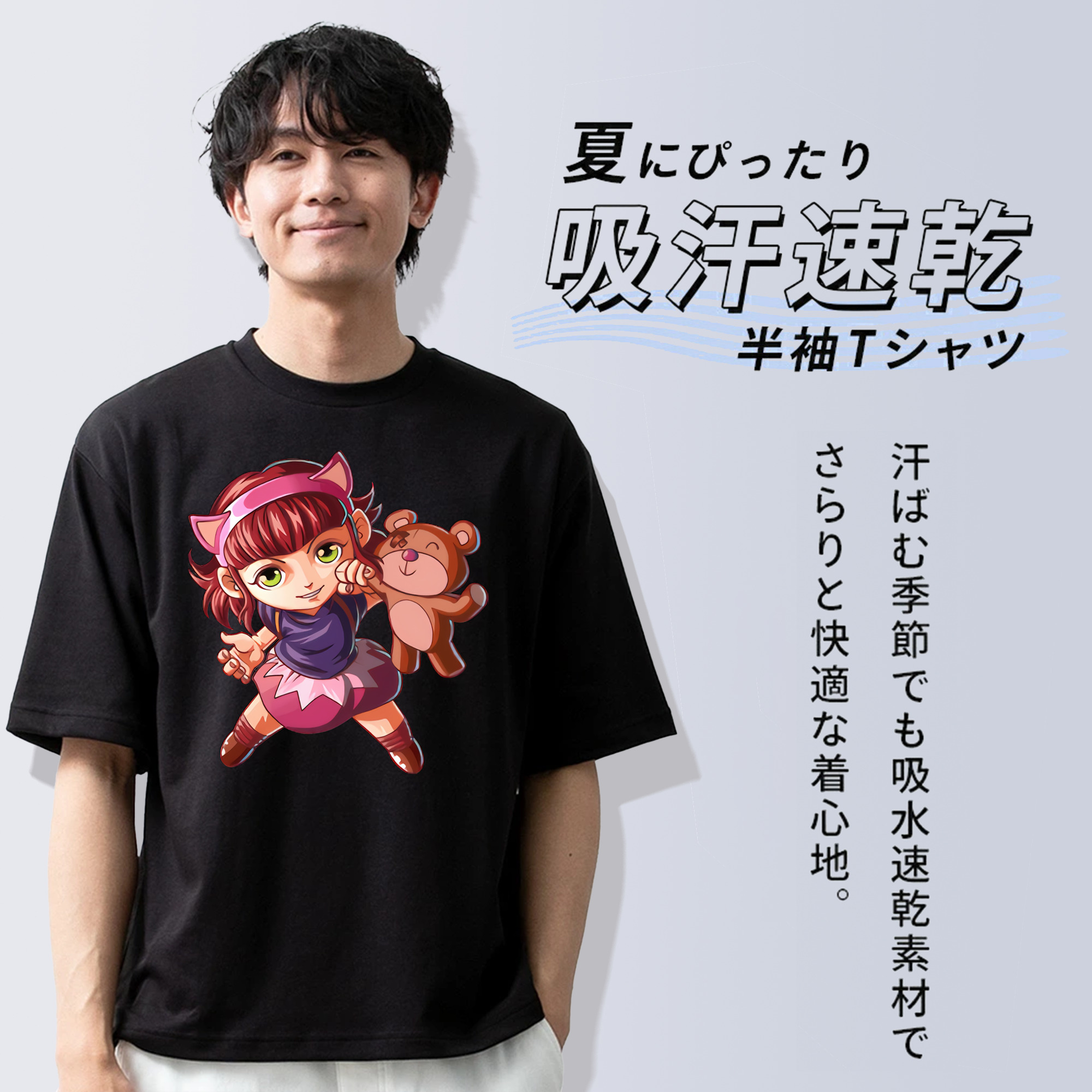リーグ・オブ・レジェンド League of Legends LOL 綿100％半袖Tシャツ（フロントプリント）