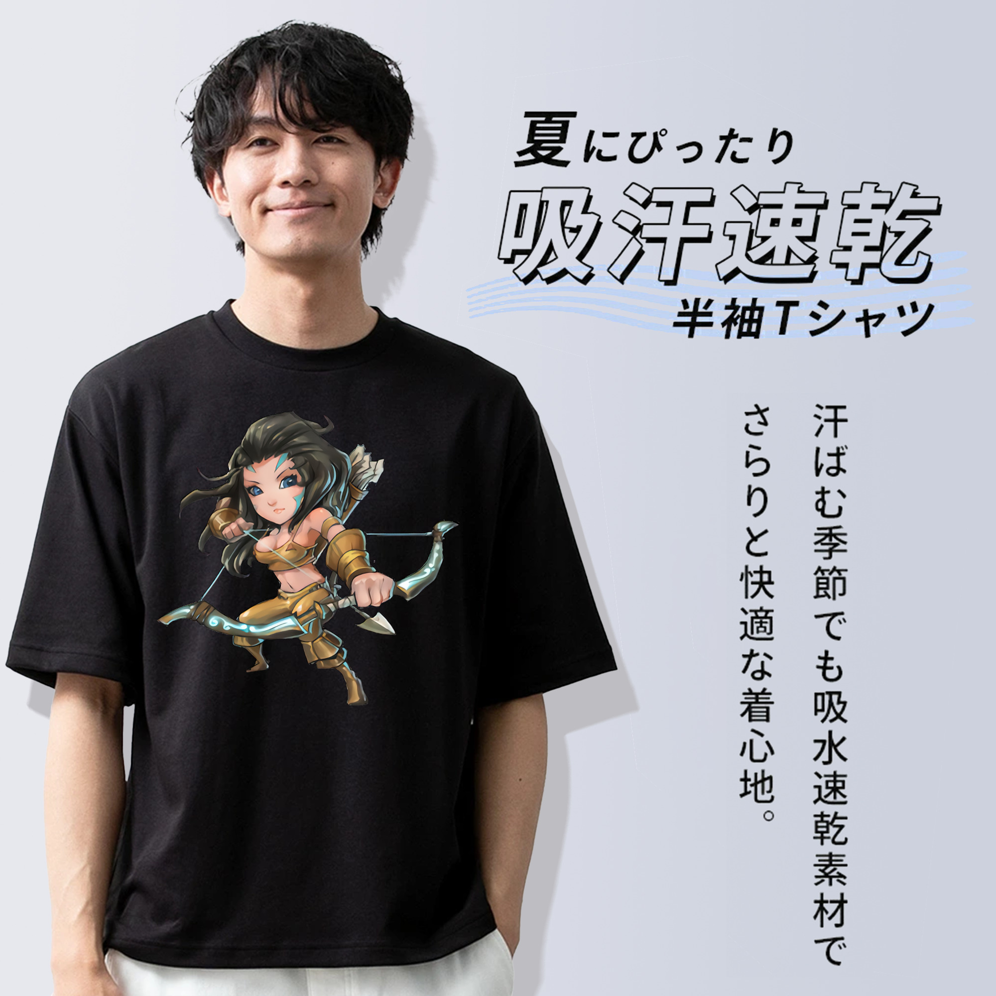 リーグ・オブ・レジェンド League of Legends LOL 綿100％半袖Tシャツ（フロントプリント）
