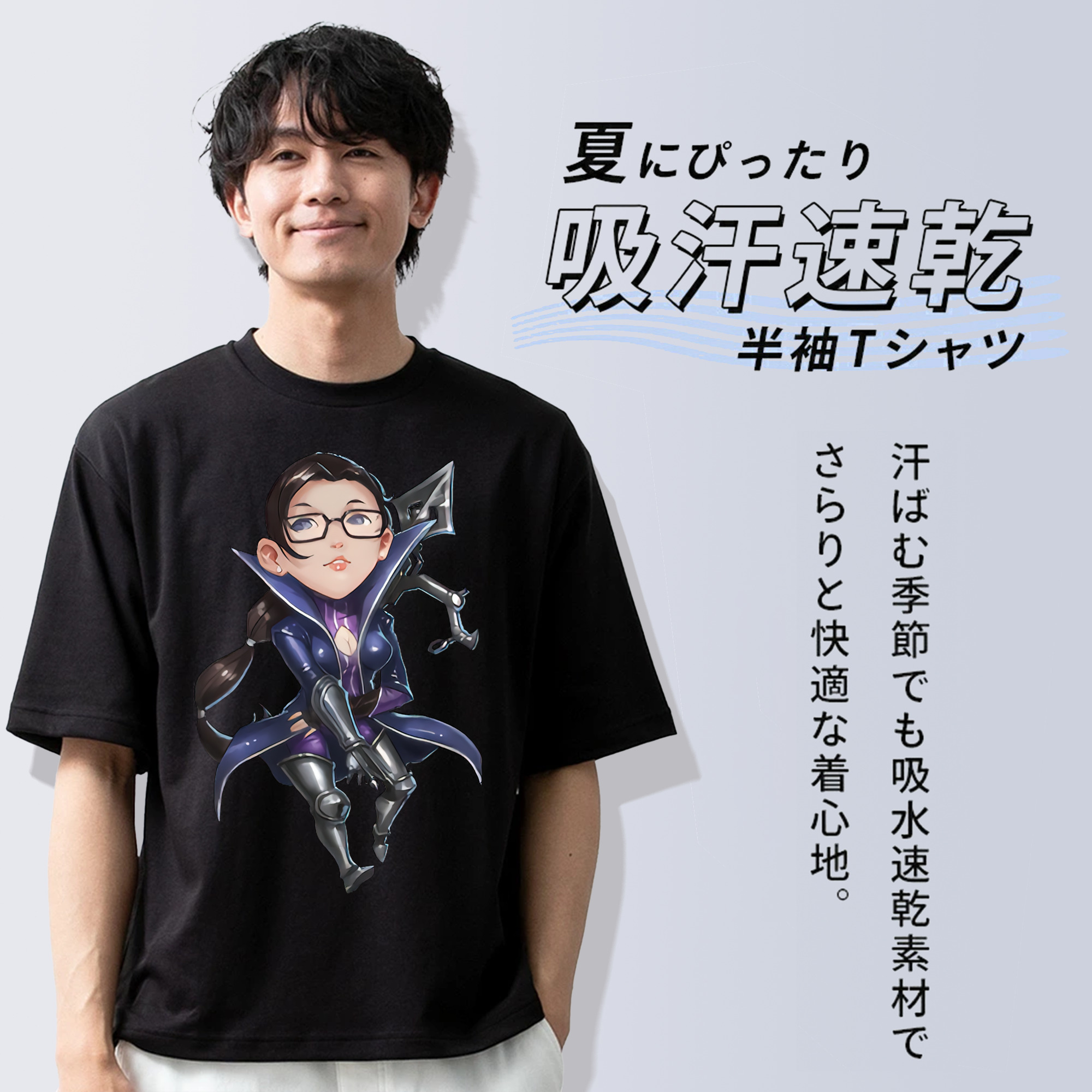 リーグ・オブ・レジェンド League of Legends LOL 綿100％半袖Tシャツ（フロントプリント）