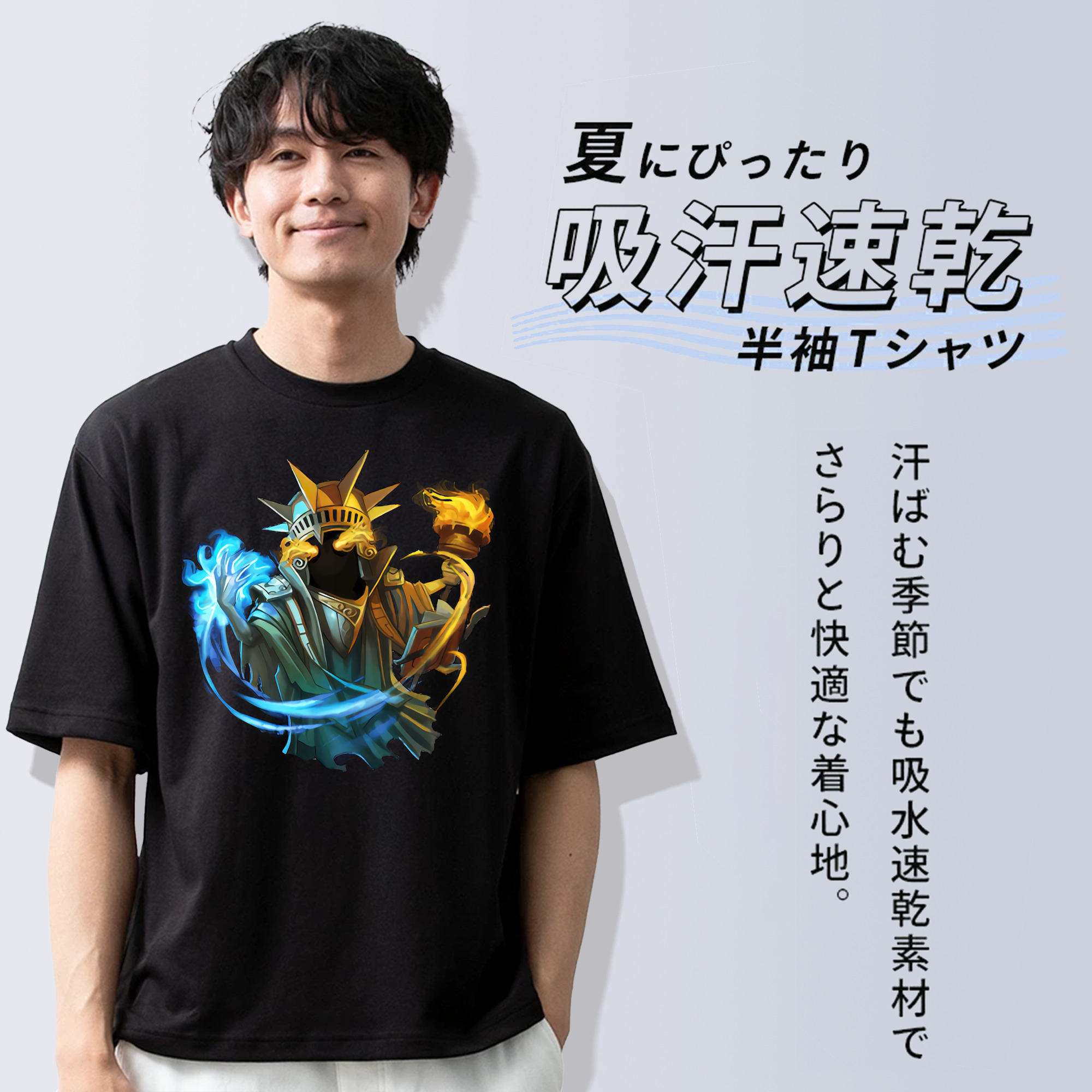 リーグ・オブ・レジェンド League of Legends LOL 綿100％半袖Tシャツ（フロントプリント）