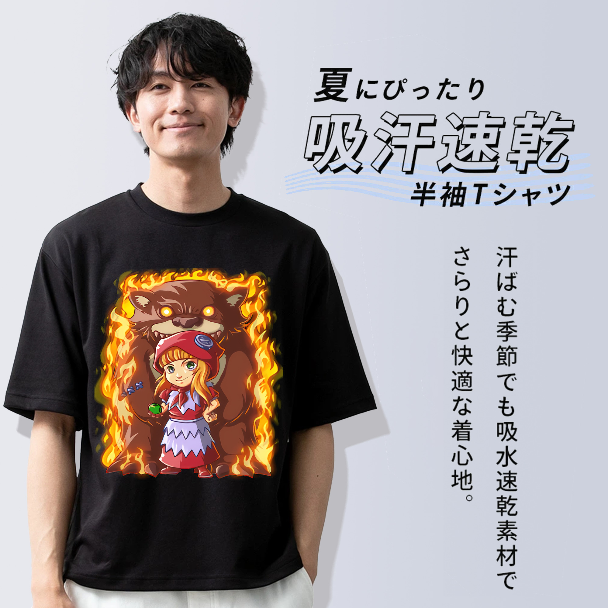 リーグ・オブ・レジェンド League of Legends LOL 綿100％半袖Tシャツ（フロントプリント）