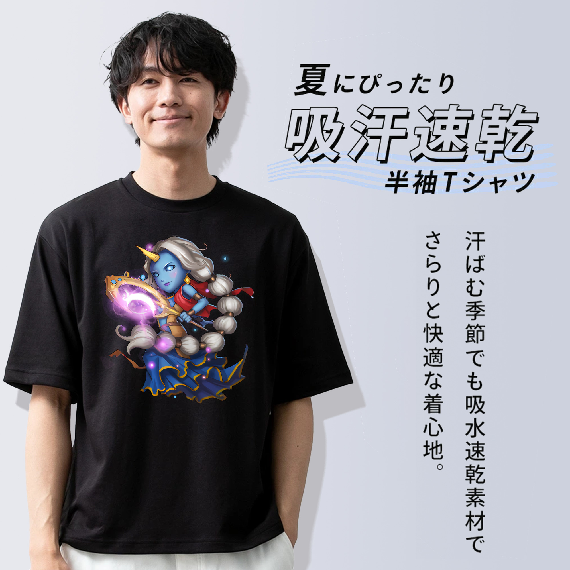 リーグ・オブ・レジェンド League of Legends LOL 綿100％半袖Tシャツ（フロントプリント）