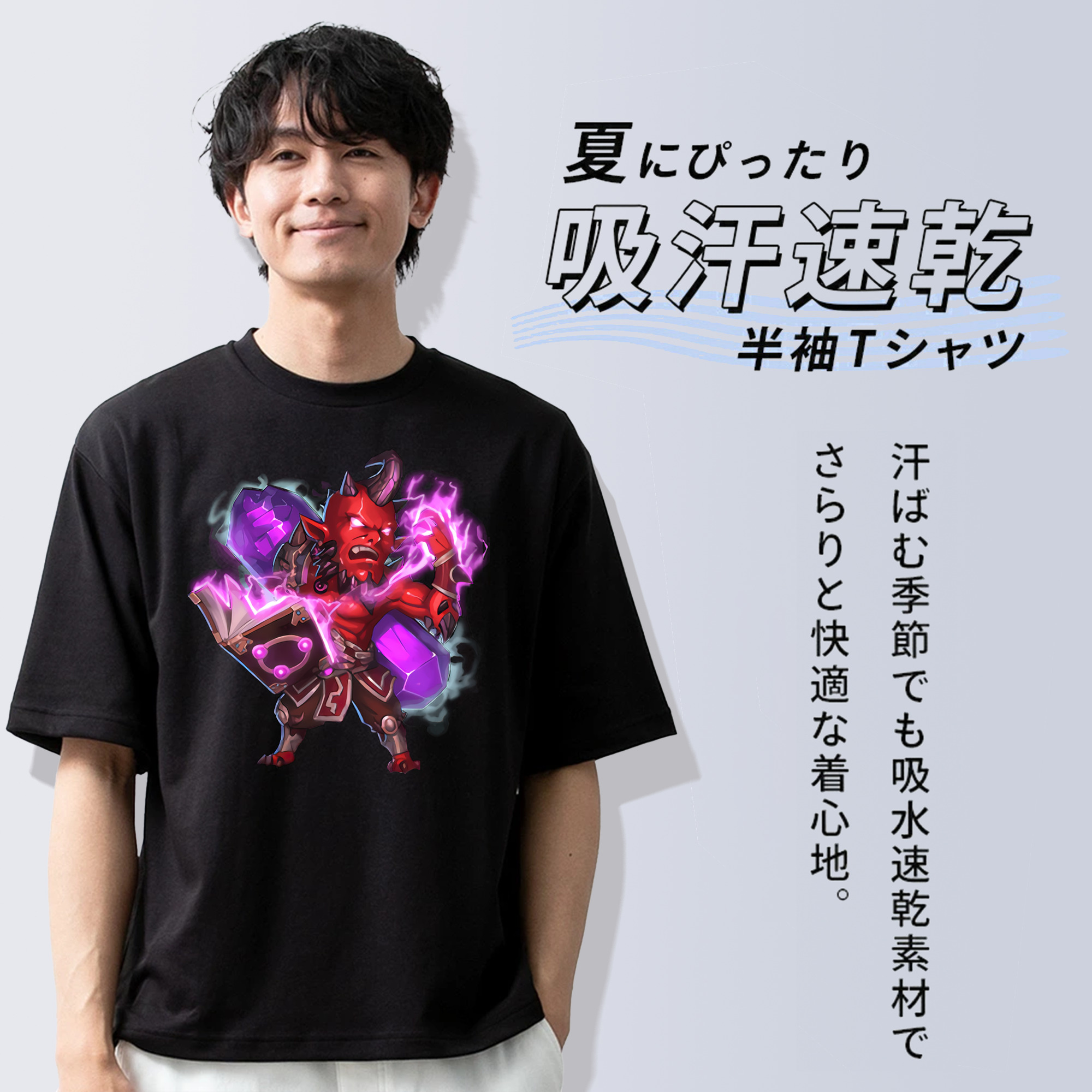 リーグ・オブ・レジェンド League of Legends LOL 綿100％半袖Tシャツ（フロントプリント）