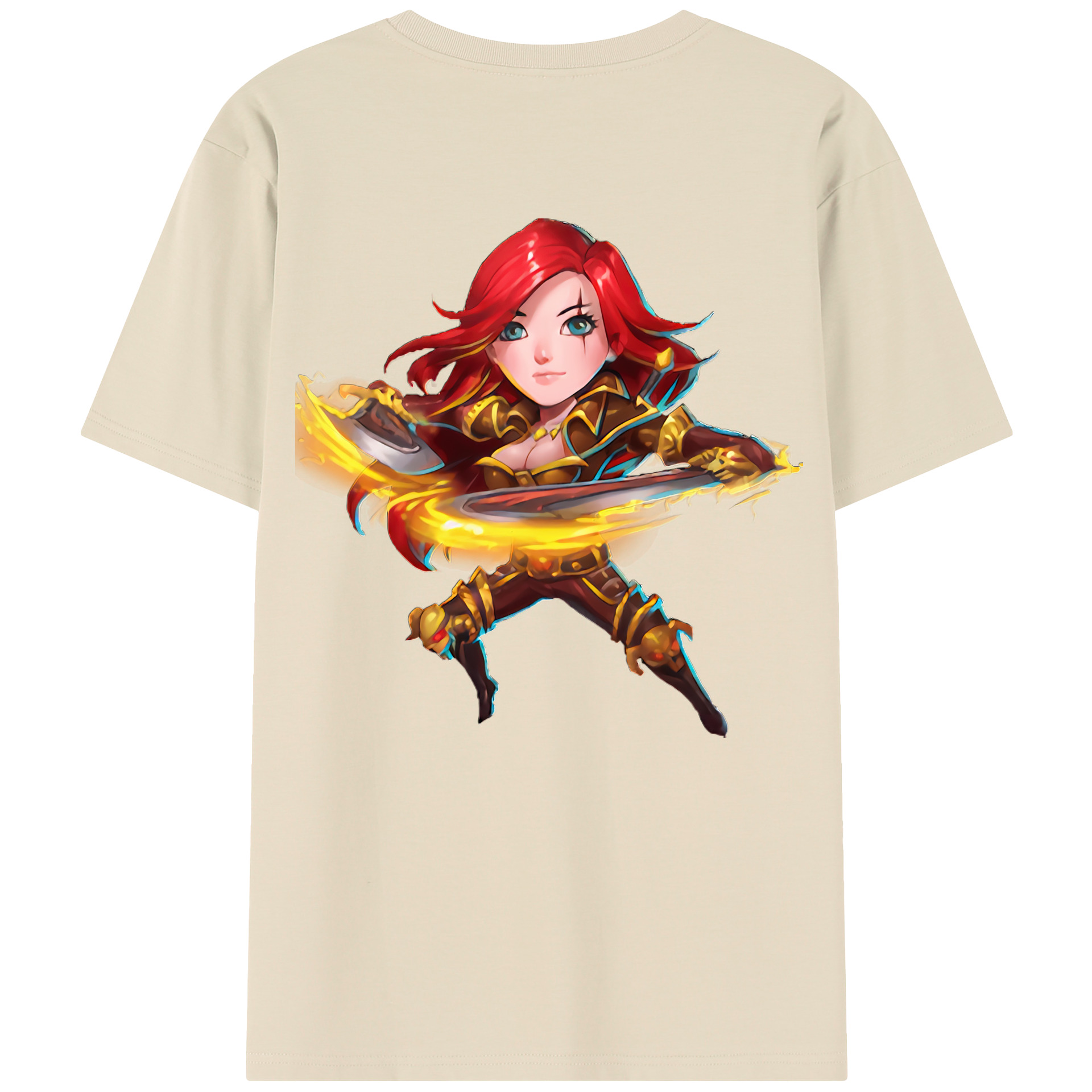 （画像用） リーグ・オブ・レジェンド League of Legends LOL 綿100％半袖Tシャツ（背面プリント）