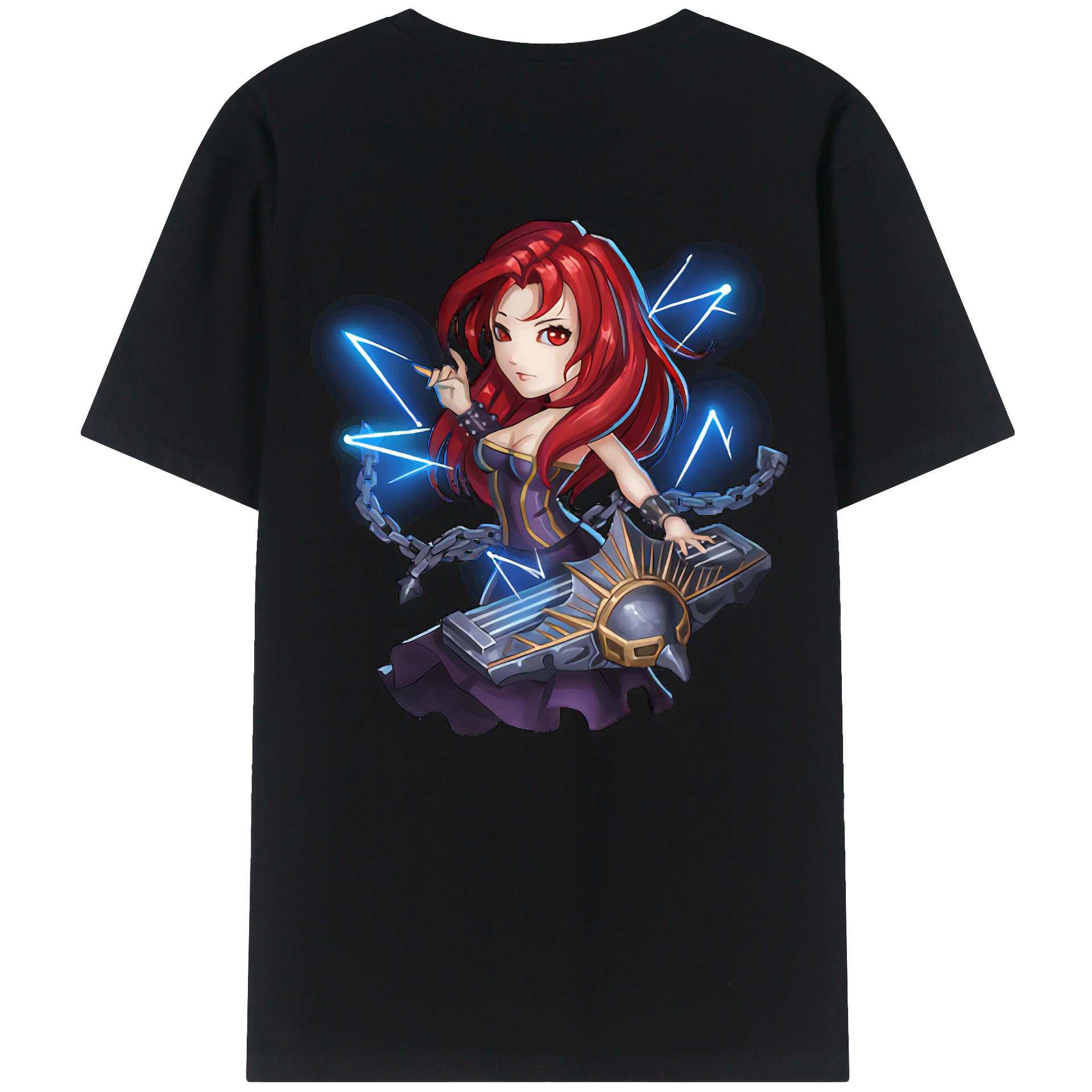 リーグ・オブ・レジェンド League of Legends LOL 綿100％半袖Tシャツ（背面プリント）